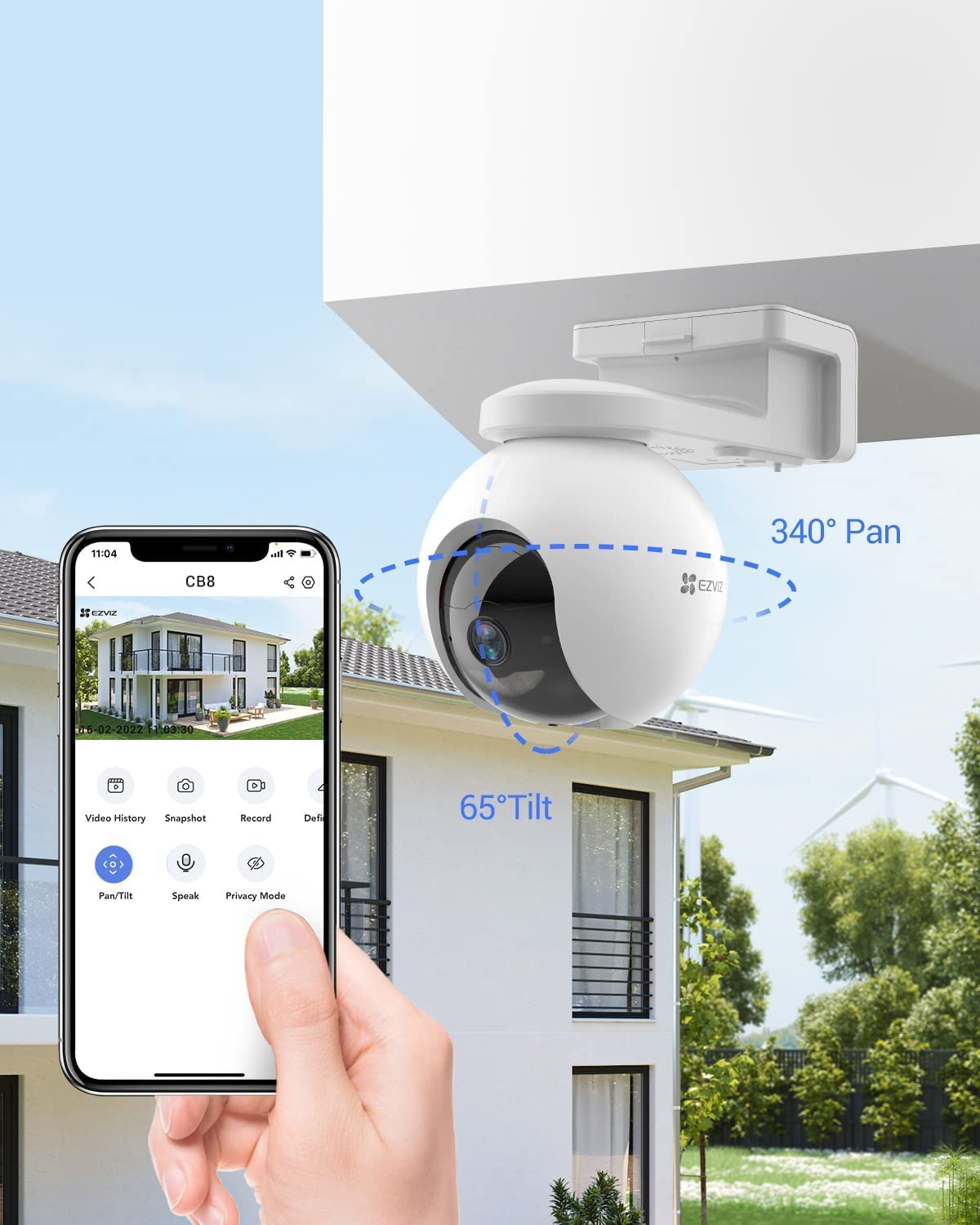 EZVIZ Security Camera, Wireless PTZ Outdoor Battery/Solar Powered Wifi Camera... - Picture 9 of 13