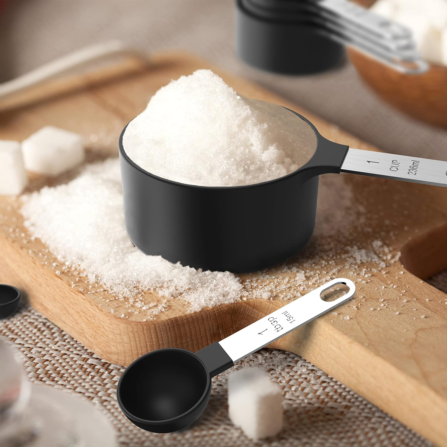 TILUCK Measuring Cups & Spoons Set, Stackable Cups and Spoons, Nesting Measur... - Picture 9 of 13
