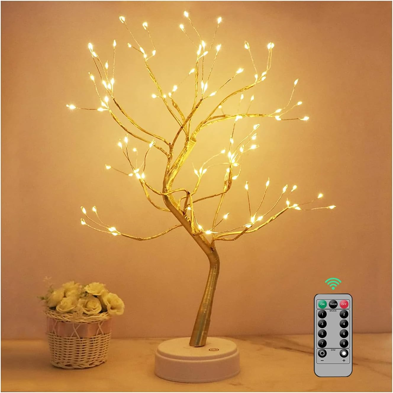 Lampada Albero Genealogico Personalizzata Con 6 Nomi – Legno, Batteria, Scegli Colore - 2