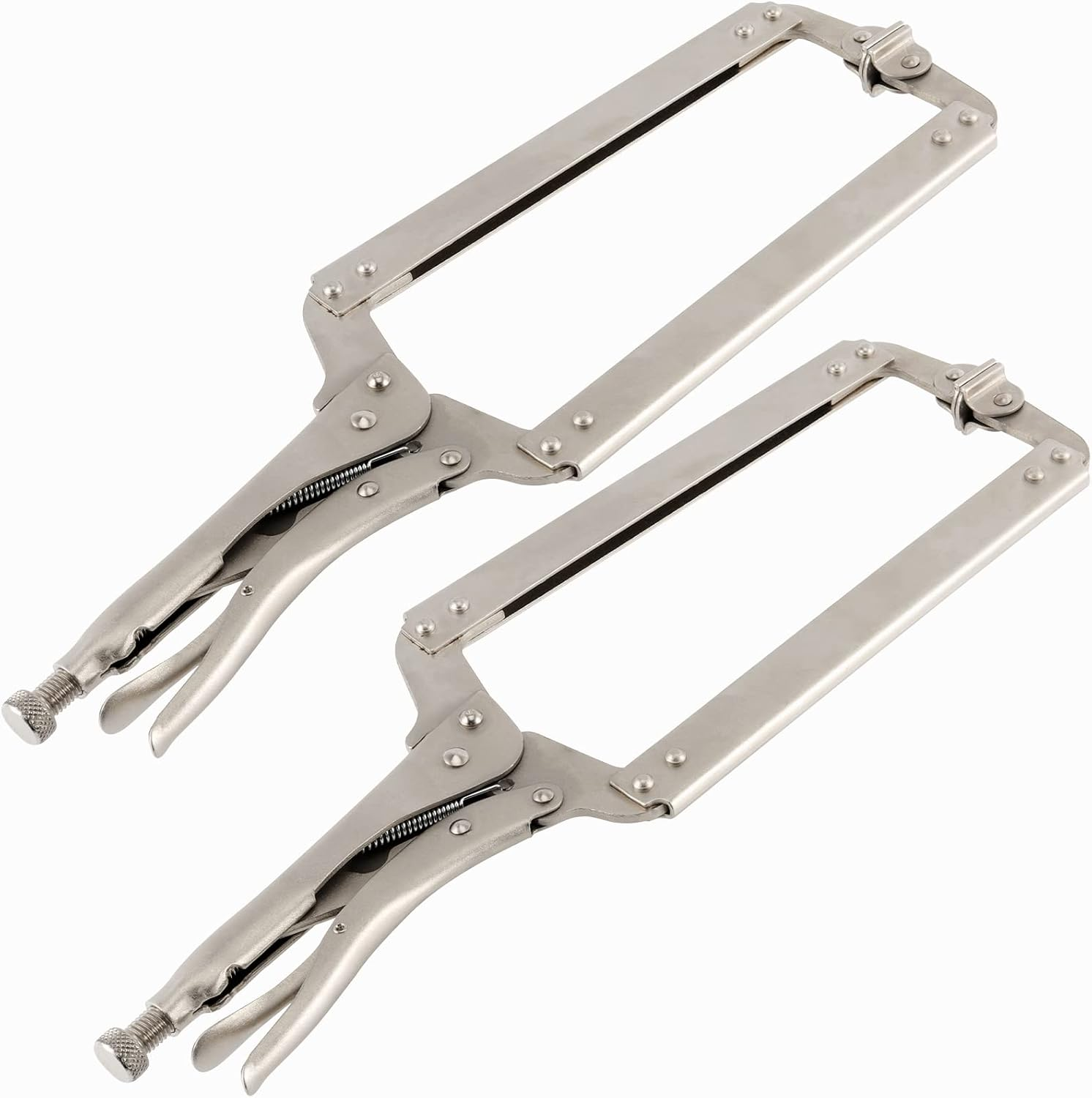 6-Inch C-Clamp Locking Pliers With Swivel Pads – Heavy Duty Adjustable Clamp For Woodworking, Welding & Maintenance