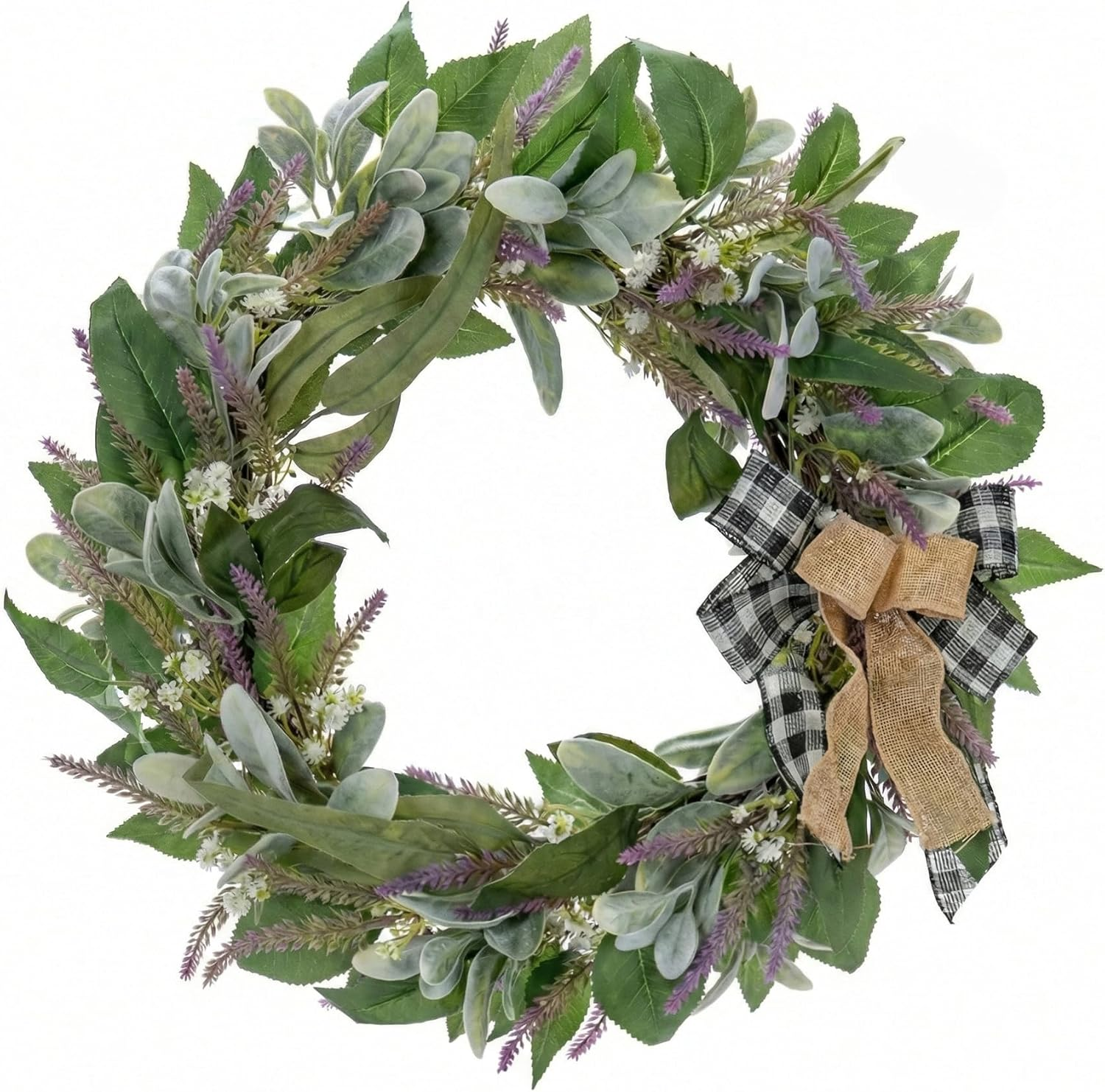 Babysbreath Wreaths for Front Door Decor, 22