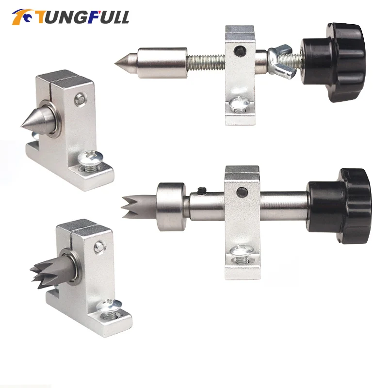 Diy Retractable Woodworking Lathe Thimble Drilling Tailstock Bead Lathe Accessories Rotary Thimble for Mini Lathe Bead Machine
