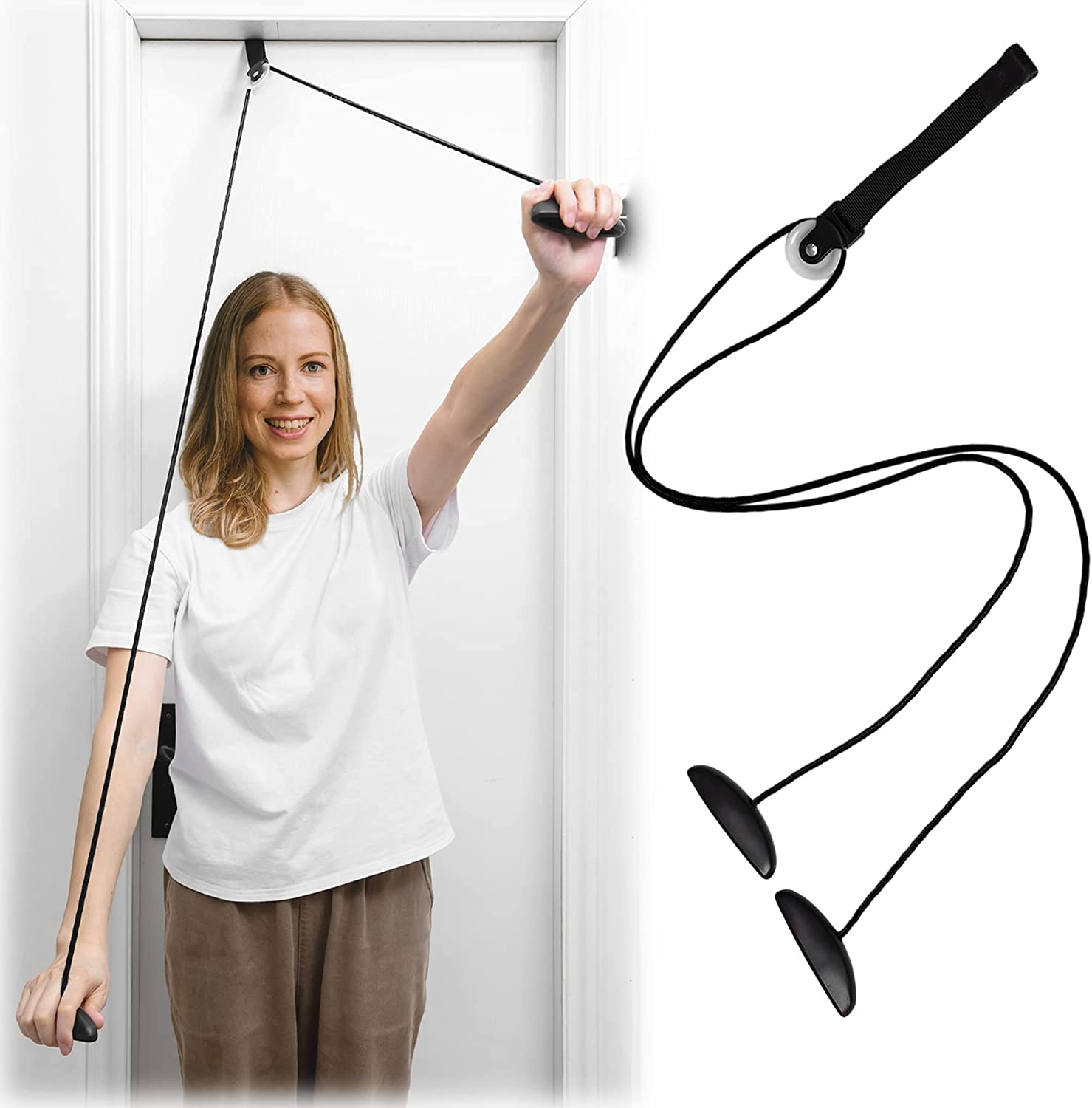 Hshbxd Shoulder Pulley Over The Door Physical Therapy System, Exercise Pulley... - Picture 10 of 14