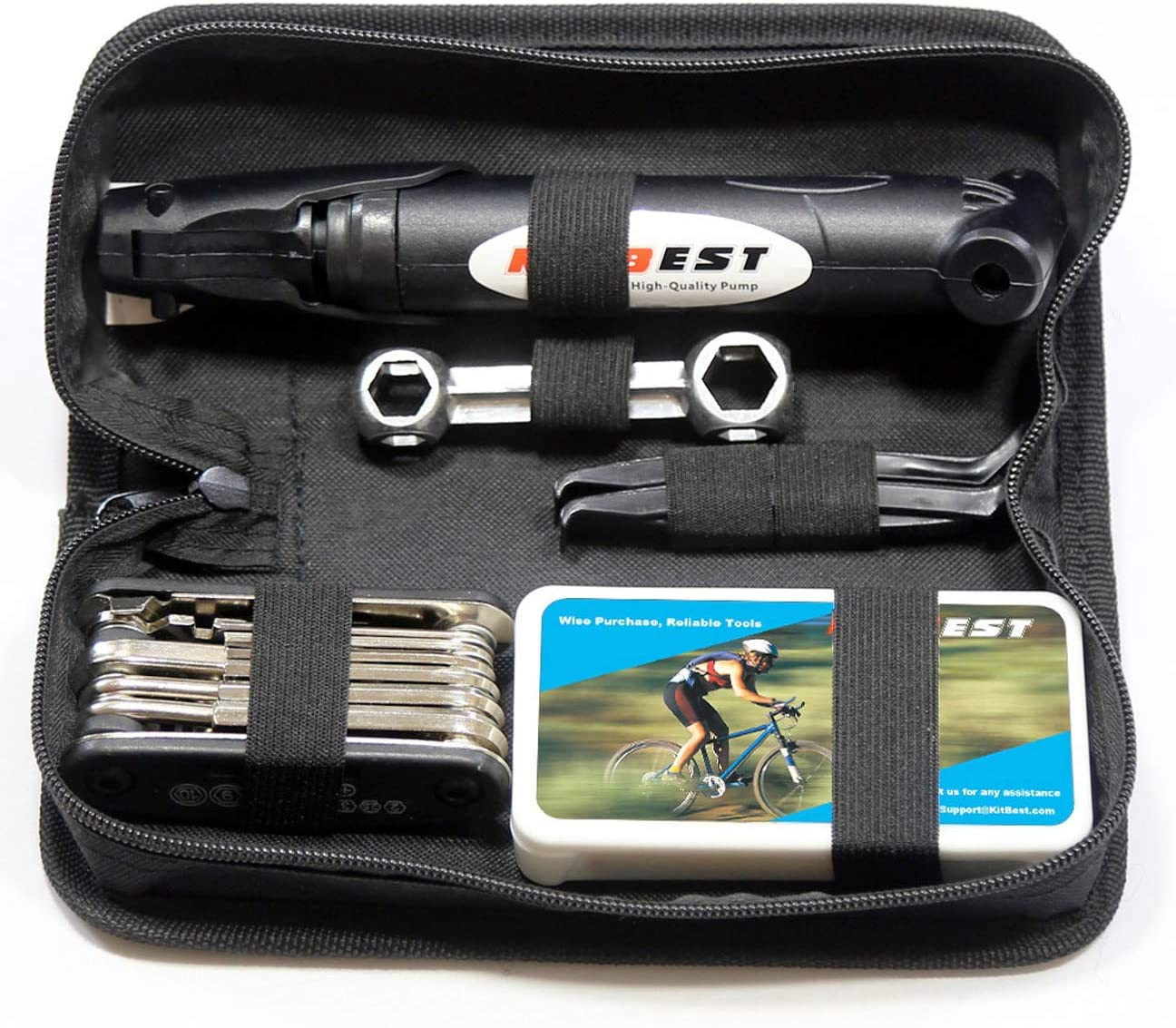thumbnail image 2 of 17-in-1 Bike Repair Tool Kit - Multifunction Bicycle Repair & Puncture Kit 2 of 12