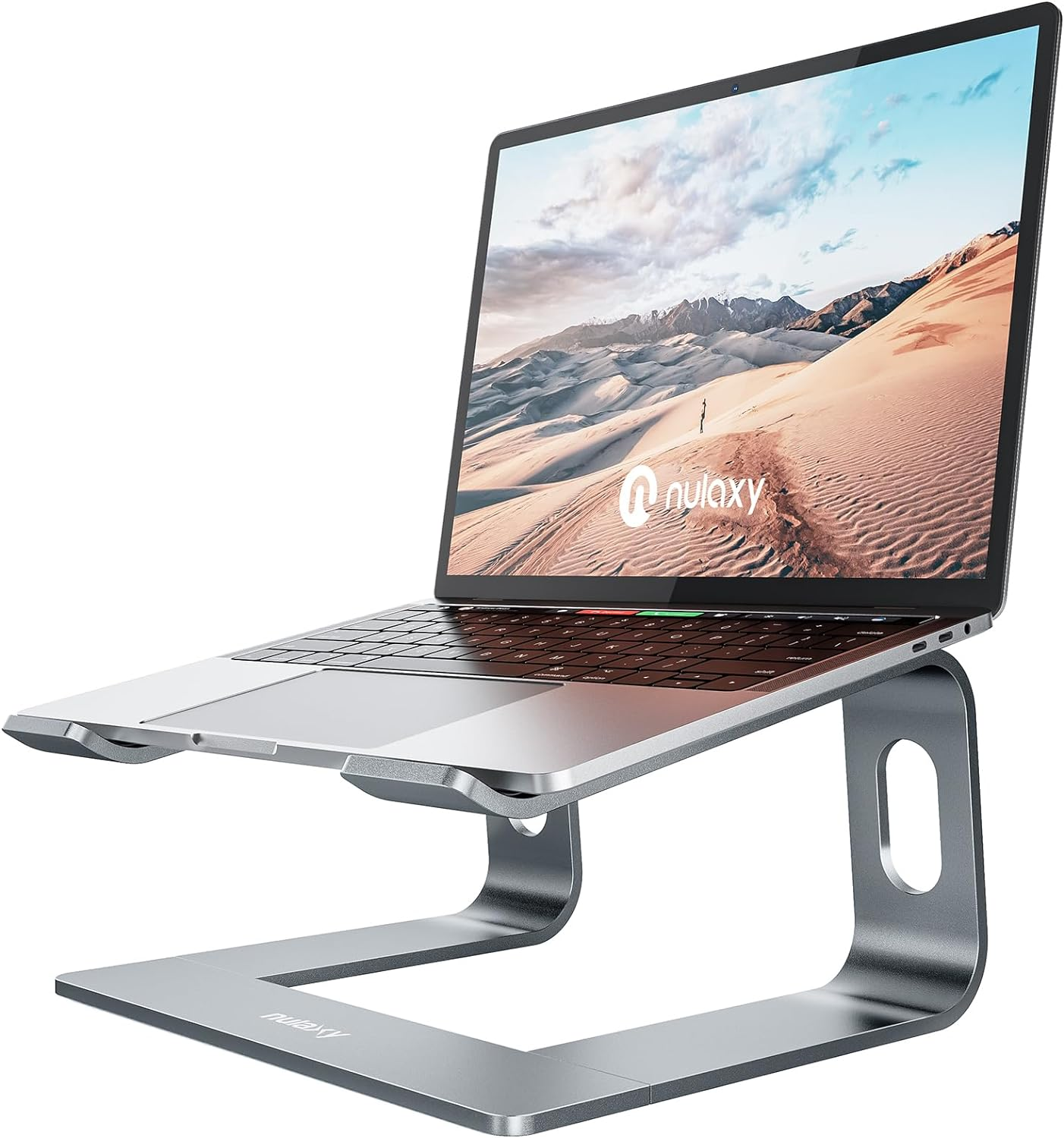 Nulaxy Fully Aluminum Laptop Stand, Detachable Ergonomic Laptop Holder Mount Computer Riser for Desk, Notebook Stand Compatible with Macbook, Dell XPS, All 10-16