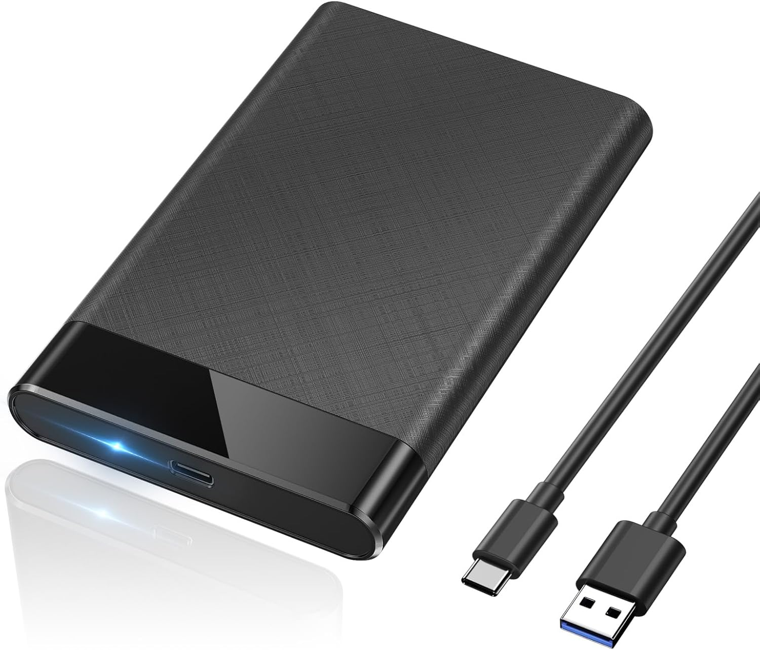 2.5'' External Hard Drive Enclosure, 6Gbps USB C 3.1 Gen 2 to SATA III Tool-Free