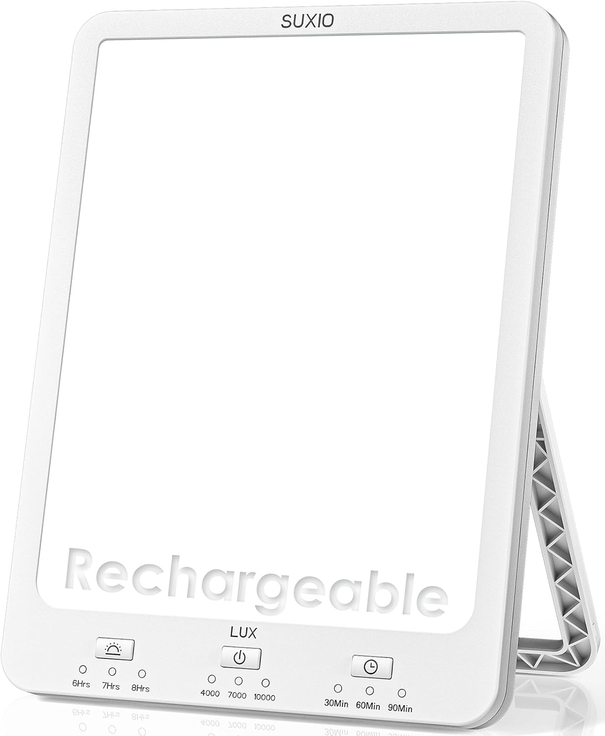 Light Therapy Lamps Rechargeable, 10000 Lux Sunlight Lamp with Wake-Up Function, Daylight Lamp with Memory Function, Happy Lamp Use as Lift-Mood, Light Therapy Box for Home/Office