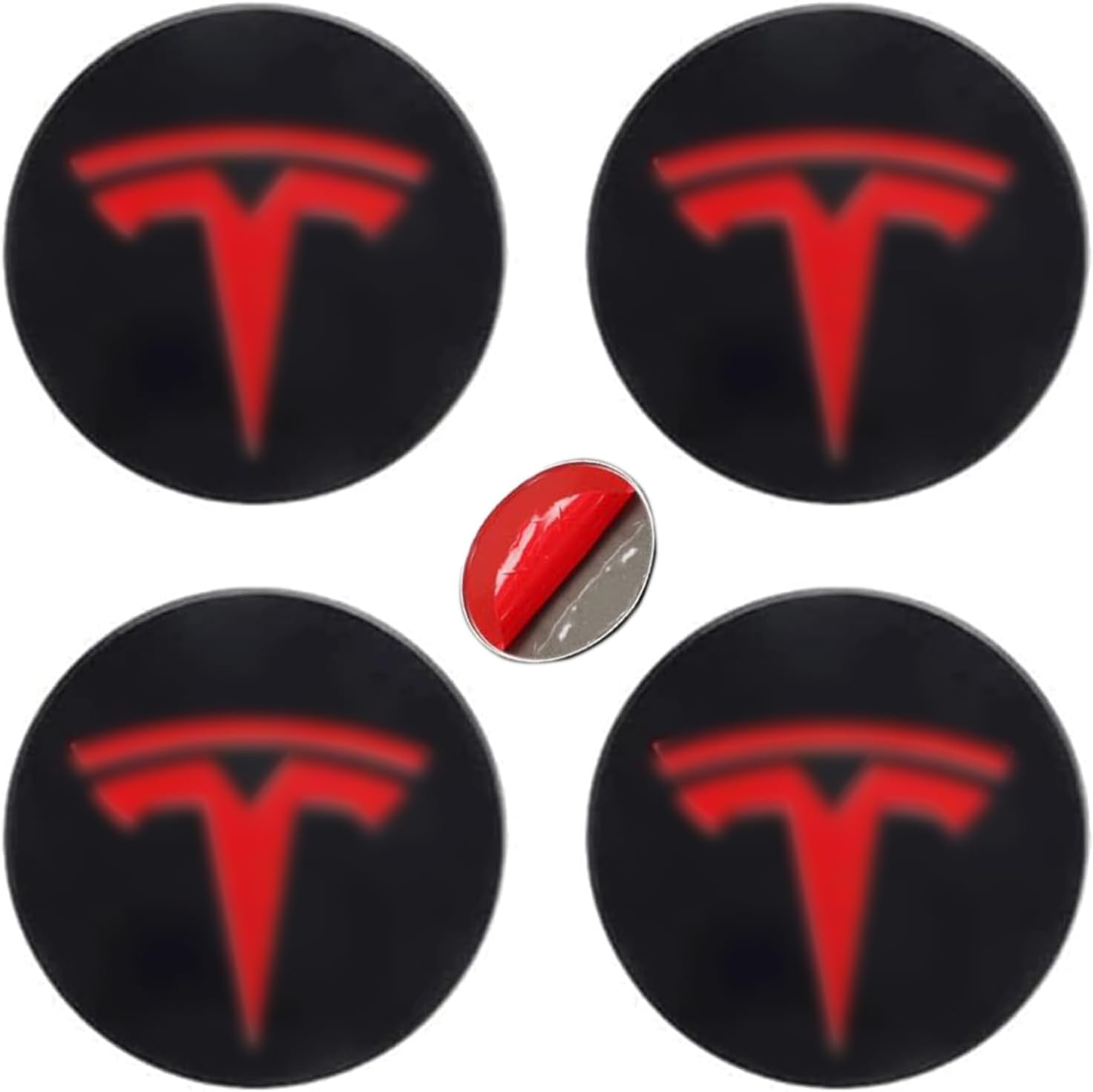 4PCS Wheel Cover Center Caps Sticker for Tesla Model 3 Model Y Emblem Hubcaps... - Picture 2 of 13