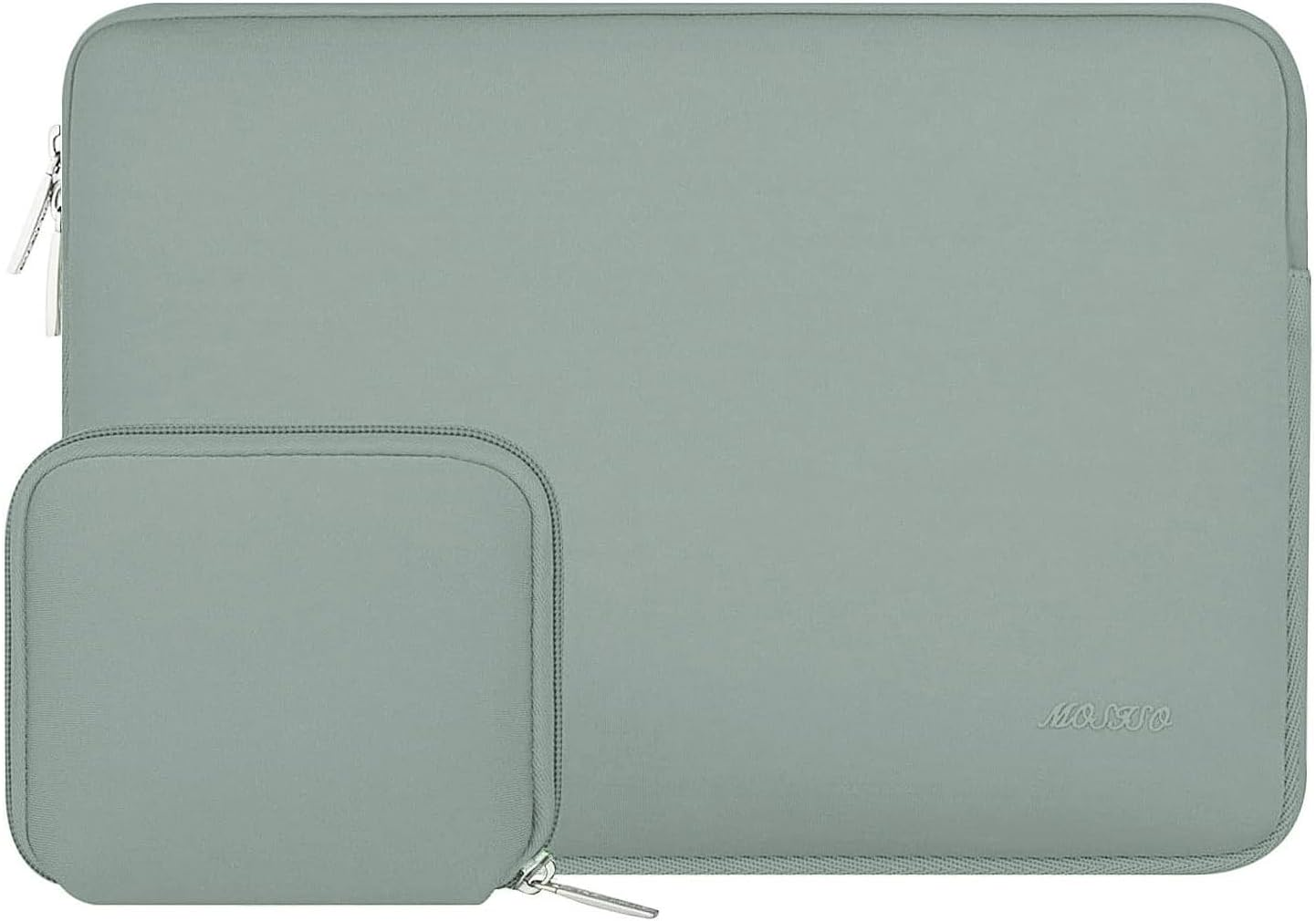 Laptop Case 13.3 inch, 13-13.3 inch Laptop Sleeve Bag Compatible with MacBook Air/Pro 13 / Pro 14, HP Dell ASUS Lenovo Notebook, Neoprene Computer Sleeve Bag with Small Case, Antique Green