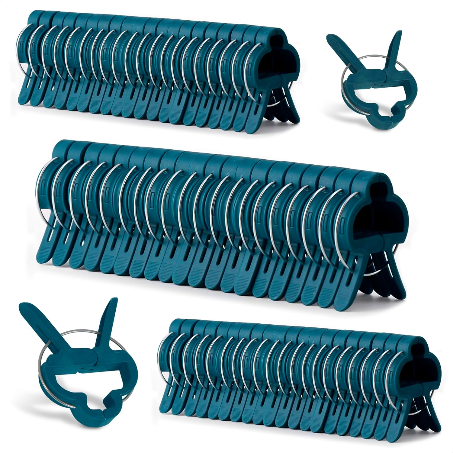Tomato Plant Support Clips – 60 Pcs Reusable Plastic Garden Clips in 2 Sizes for Upright Growth of Vegetables, Flowers & Vines