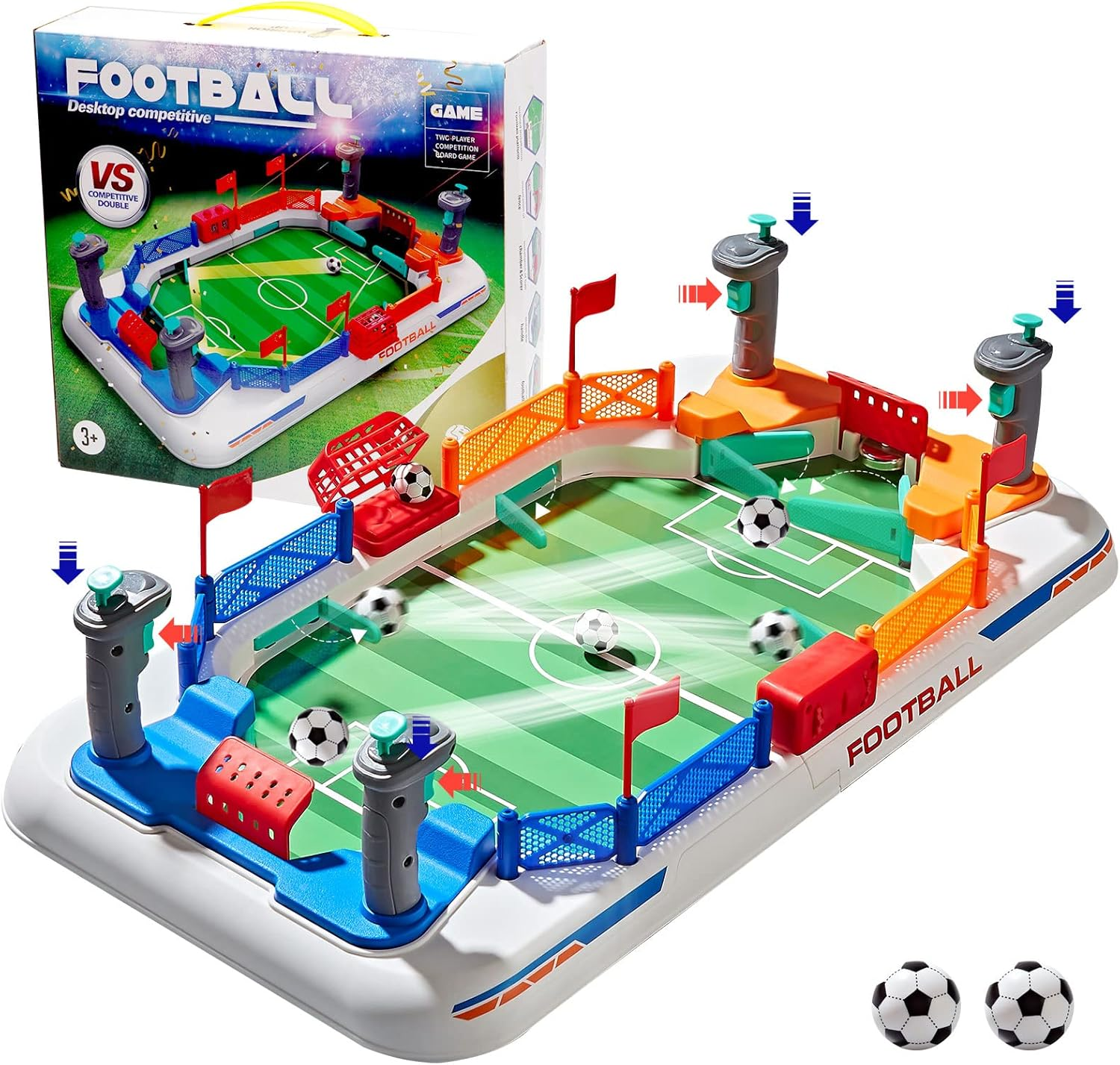 Soccer Board Game for Kids: Mini Foosball Table Game - Interaction Soccer Toys for 3 4 5 6 7 8-12 Year Old Indoor Family Playroom Party - Perfect Birthday Sports Gift for Boys Girls