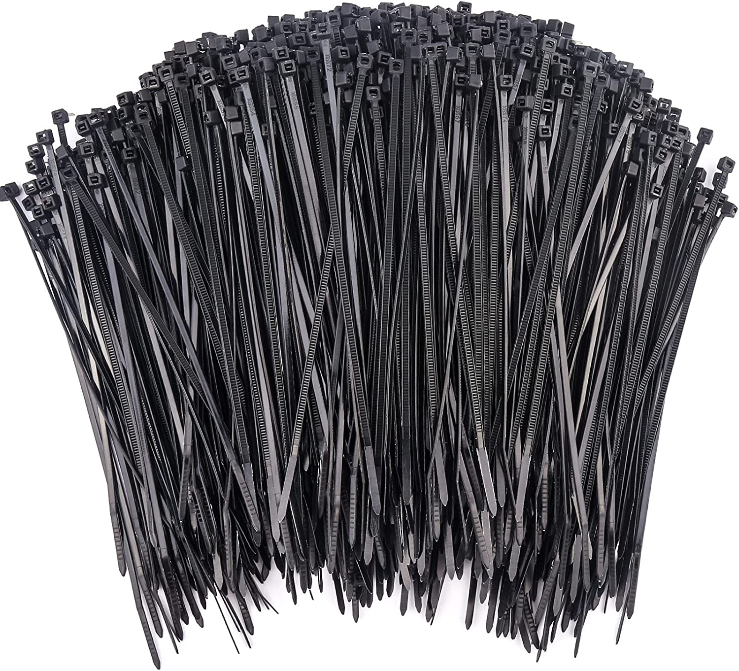 1000 Pcs Zip Ties, 6 Inch Self-Locking Nylon Cable Ties, Premium Heavy Duty Plastic Wire Ties Wraps for Indoor and Outdoor (Black)