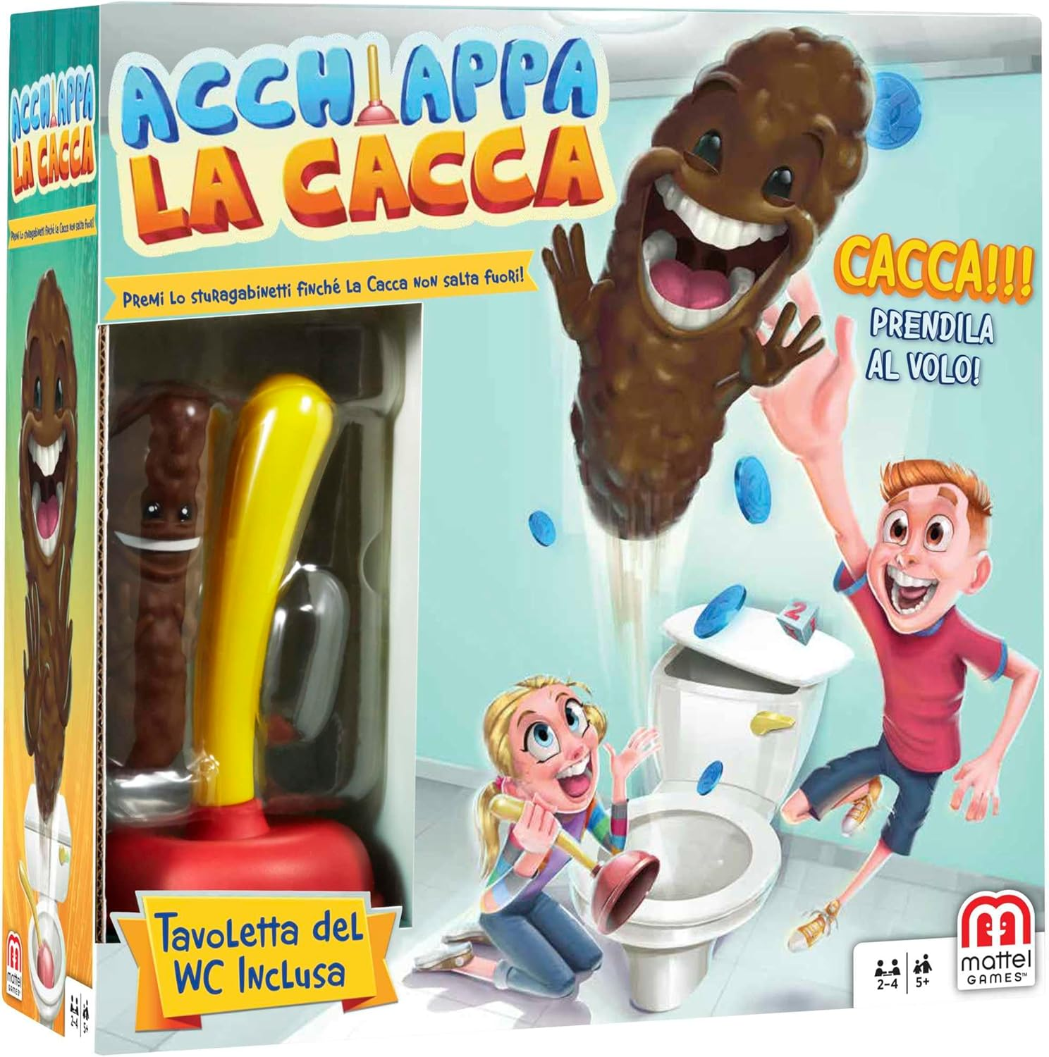 - Acchiappa La Cacca Con Toilet Incluso, Gioco Da Tavolo per Bambini 5 + Anni, FWW30