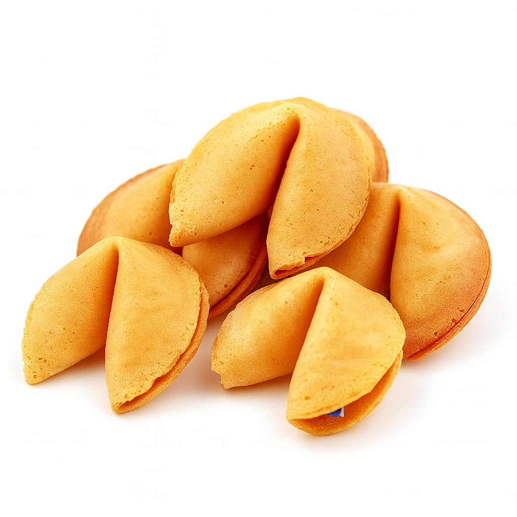 Sky | Premium Bulk Fortune Cookies Individually Wrapped, Fresh Cookies, Fortune Cookie Rounds, Chinese Fortune Cookies, Chinese New Year Snacks, 100Pk