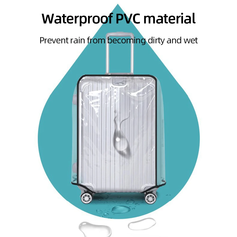 Clear PVC Suitcase Cover Protector 18-30 Inch Scratch-Resistant Travel Case