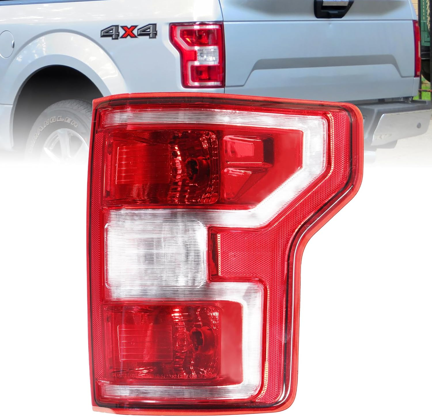 F150 Tail Light with 2018 - 2020 Ford F150 F-150 Right Passenger Side Rear Light Brake Lamp - Bulb and Harness Included Replace JL3Z13404H