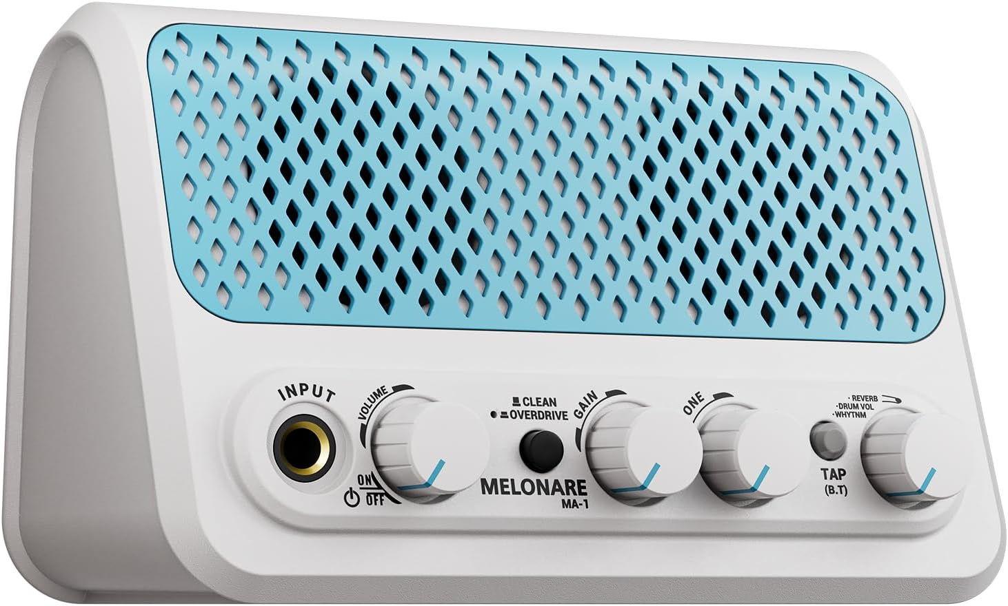 MA-1 Mini Guitar Amp, 10W Electric Guitar Amplifier with 30 Rhythms, Clean/Drive Channel, Reverb, Bluetooth 5.3, Rechargeable Portable Amp with 7H Playtime for Practice & Recording