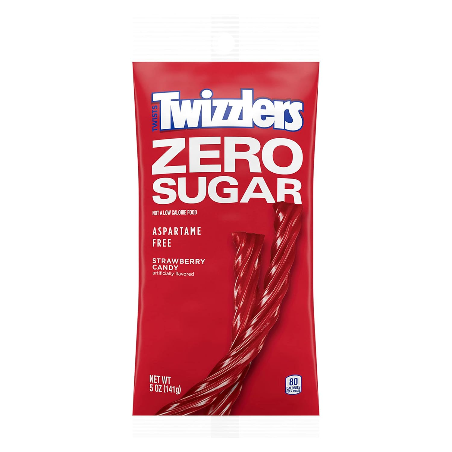 TWIZZLERS Zero Sugar Twists Strawberry Candy Bags, 5 Oz (12 Count)