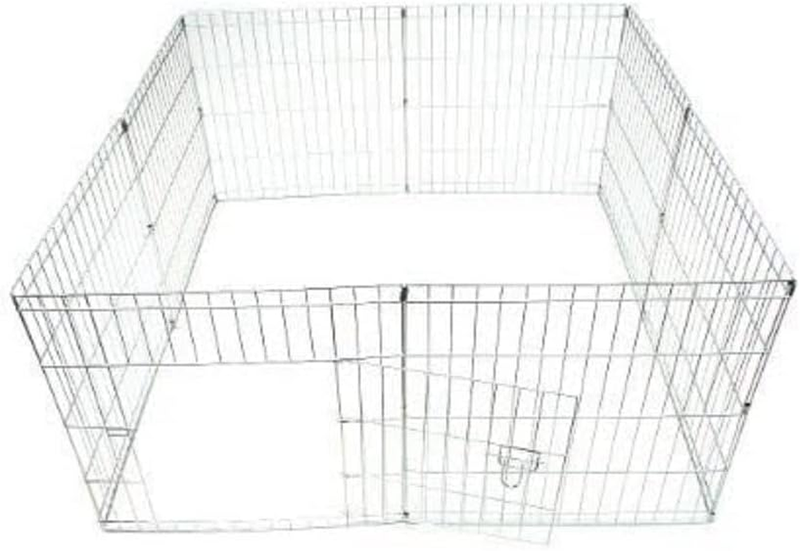Ellie-Bo Easy-Up 8 Piece Foldable Portable Dog Puppy Play Pen with Door for Indoor/Outdoor Use 61Cm High, Rabbit, Cat, Guinea Pigs