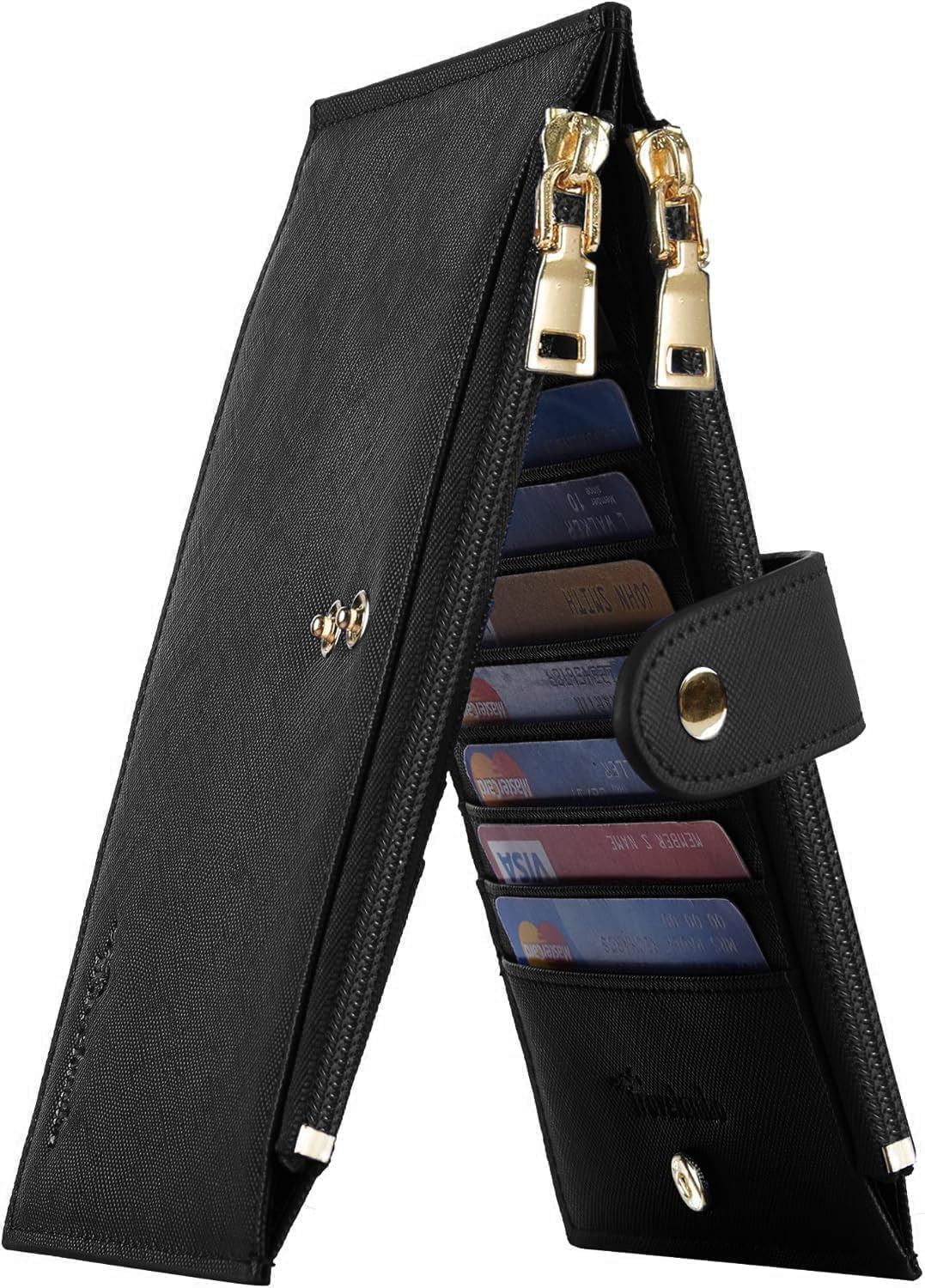 RFID Wallet Women Large Size Bifold Multi Card Wallet Case with Zipper Pocke Credit Card Holder for Women