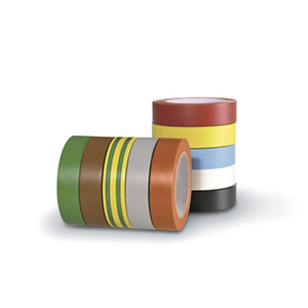 - 10 X Helatape Flex 15 Electrical Insulation Tape, All Purpose PVC Tape, IEC Compliant, 10M Length