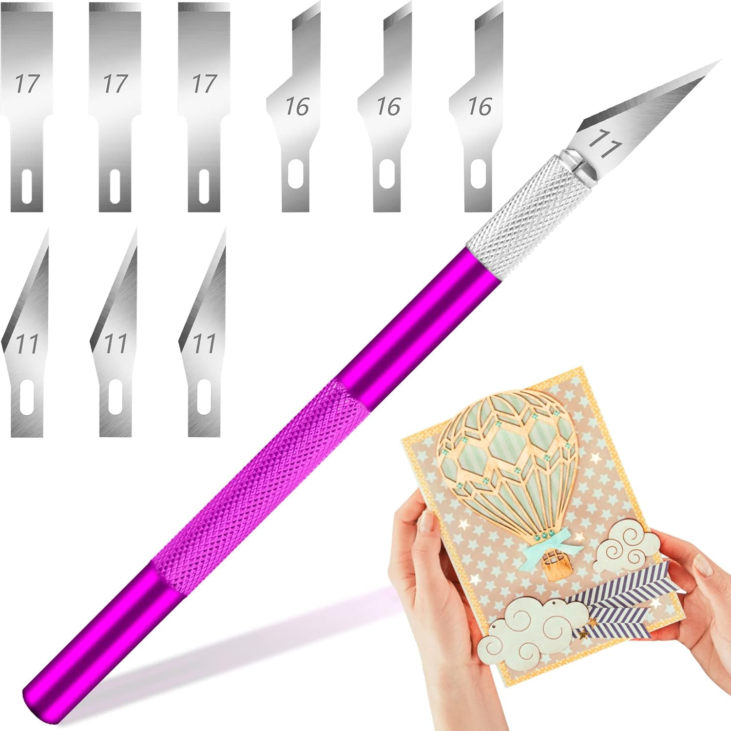 DIYSELF 16-Piece Craft Knife Set, Exacto Knife Set, 3-Piece Hobby Knife with ... - Picture 10 of 14