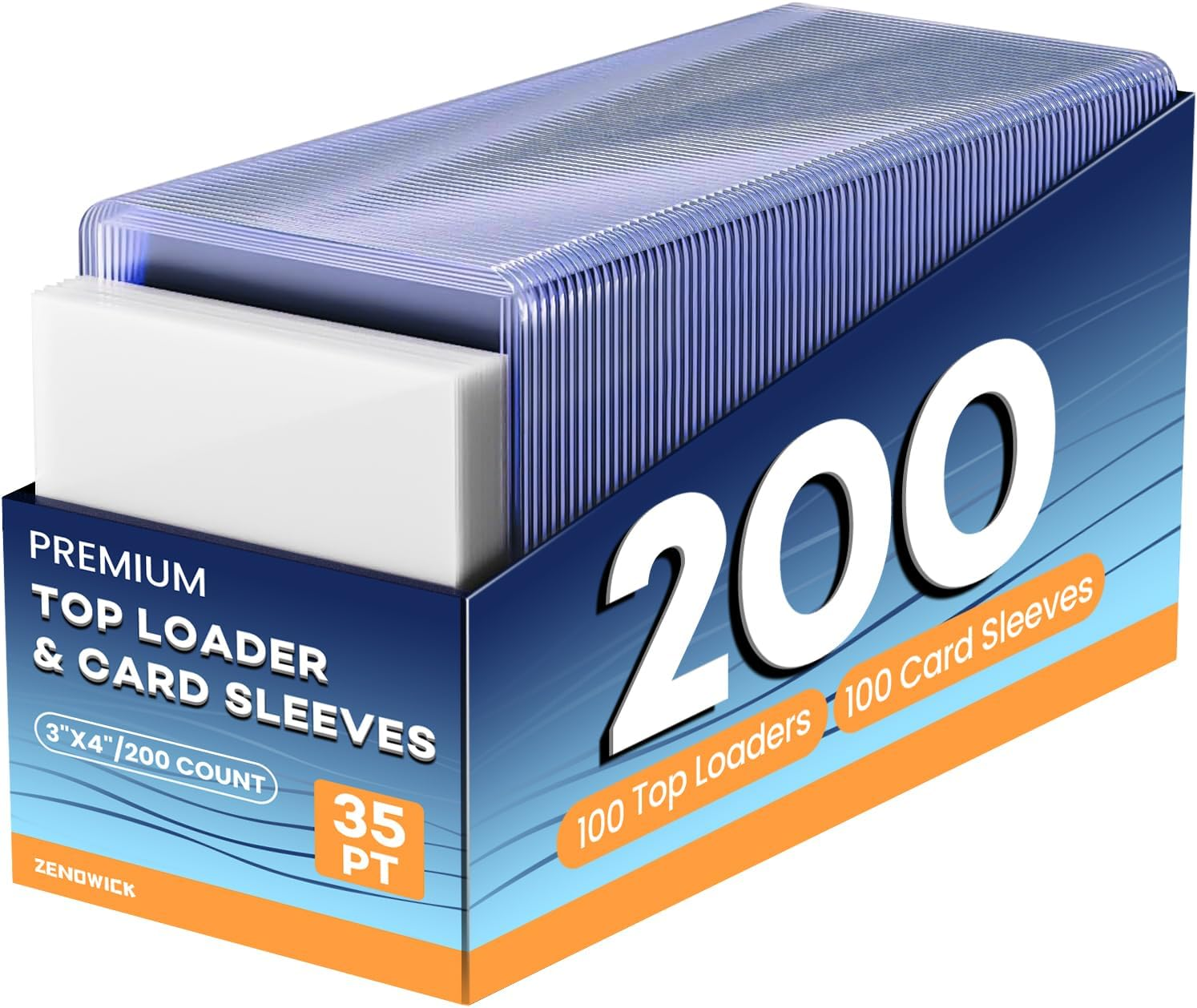 200 Card Sleeves Top Loaders for Cards, 3