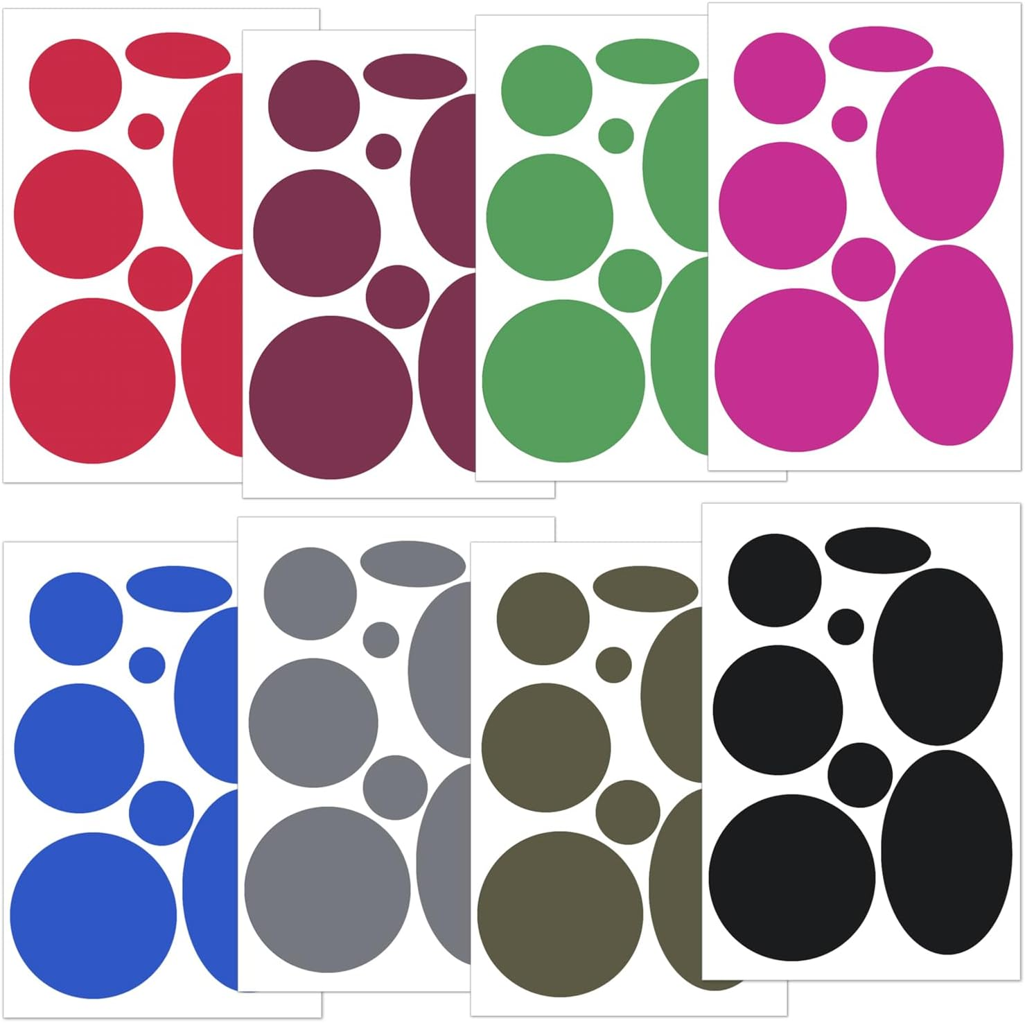 64 Pcs Puffer down Jacket Repair Patch Kit, Nylon Fabric Repair Patch Self Adhesive Waterproof Stick on Patches Tape for Coat Clothing Tent Sleeping Bags Ski Pants Holes Fixing Round,8 Colors