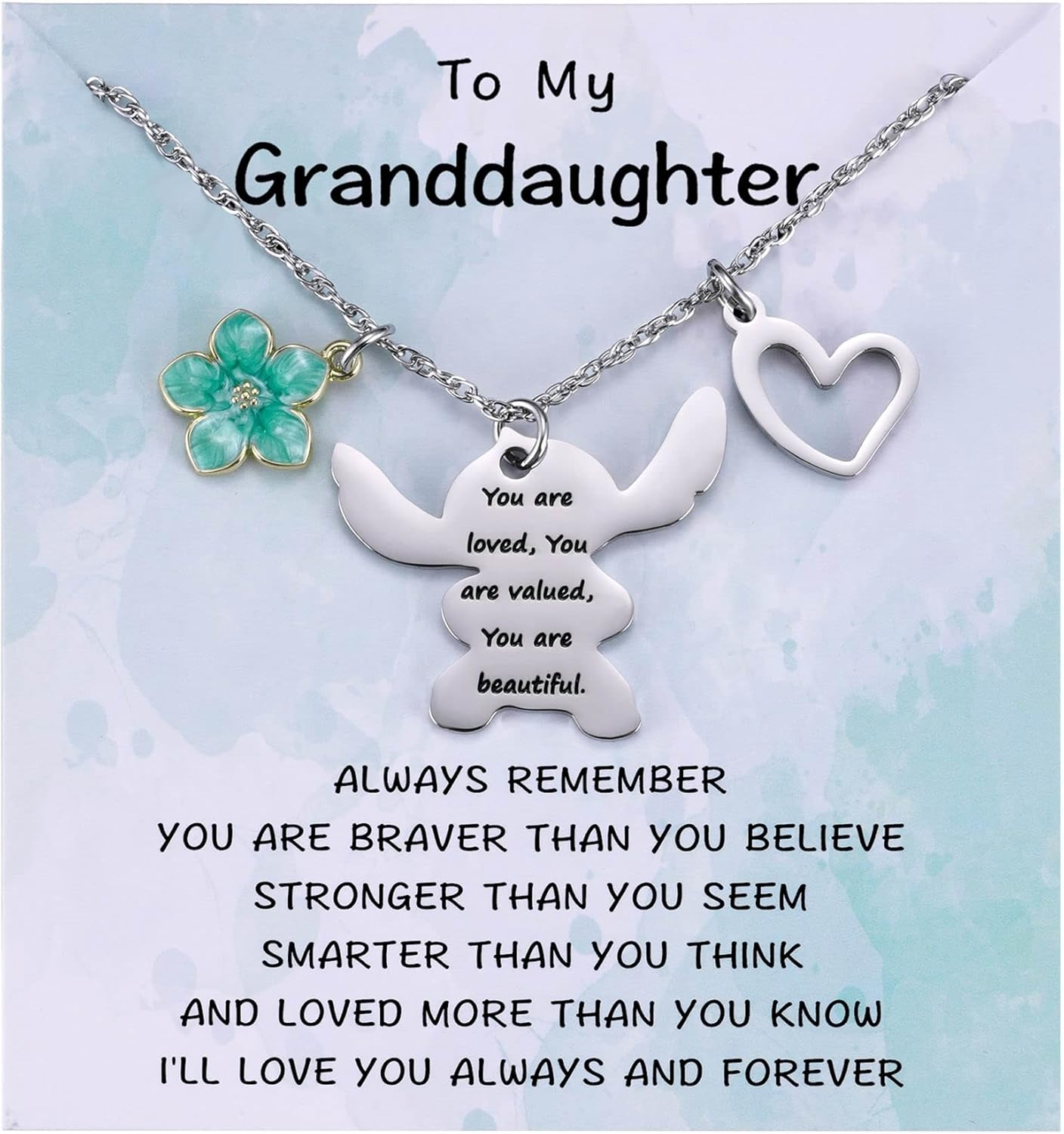 MIXJOY You Are My Sunshine Necklace&Greeting Card, Birthday Christmas 