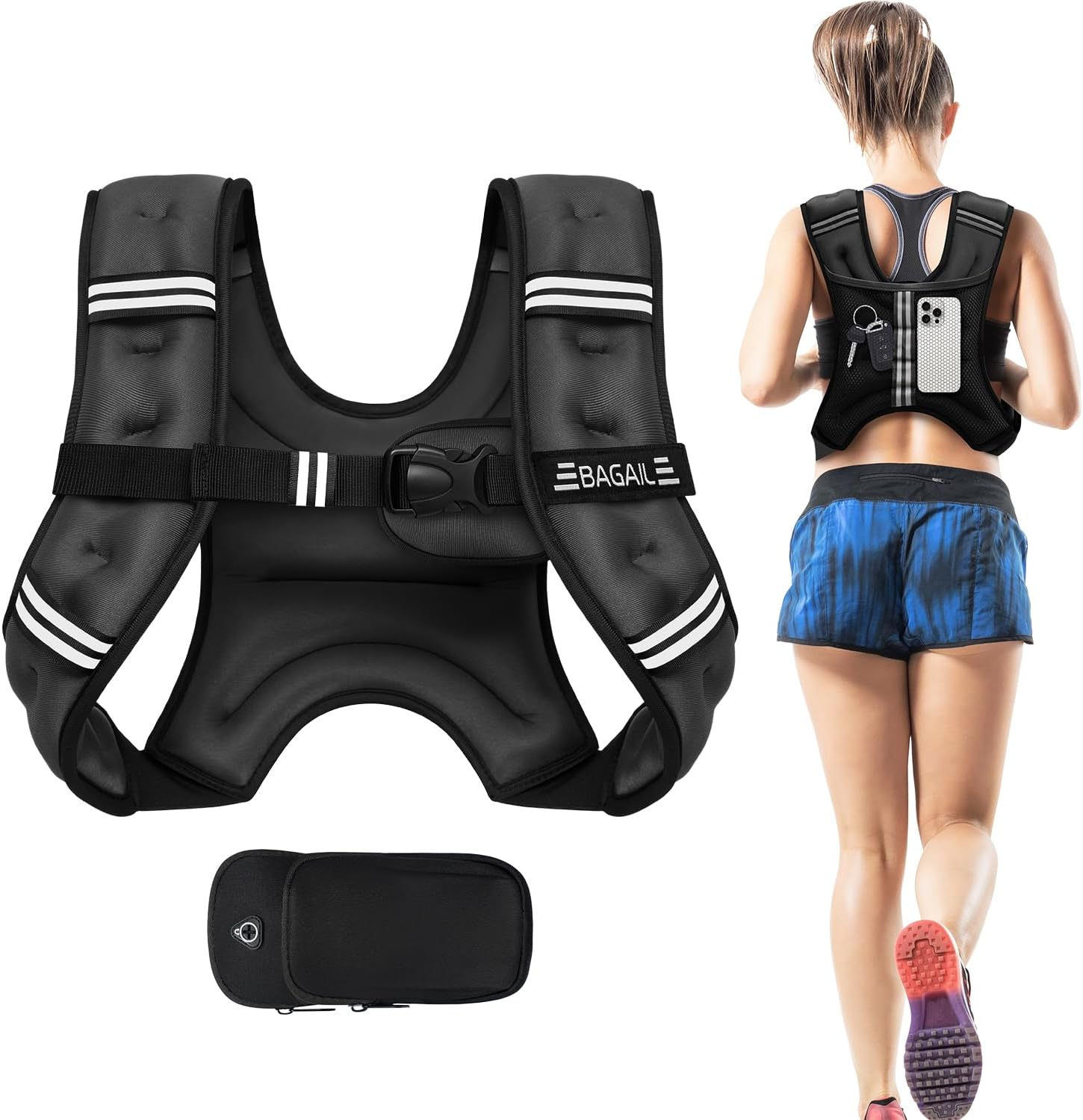 BAGAIL Weighted Vest for Strength Training, Bust Size Adjustable, Convenient ... - Picture 10 of 25