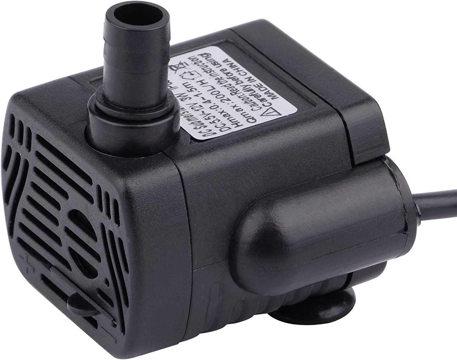 Aquarium Water Pumps, Mini Submersible Water Pump, DC 5.5-12V 5V 9V 12V Brushless Waterproof Pumps for Pond Aquarium with 4.5 Feet Cord, 200L/H
