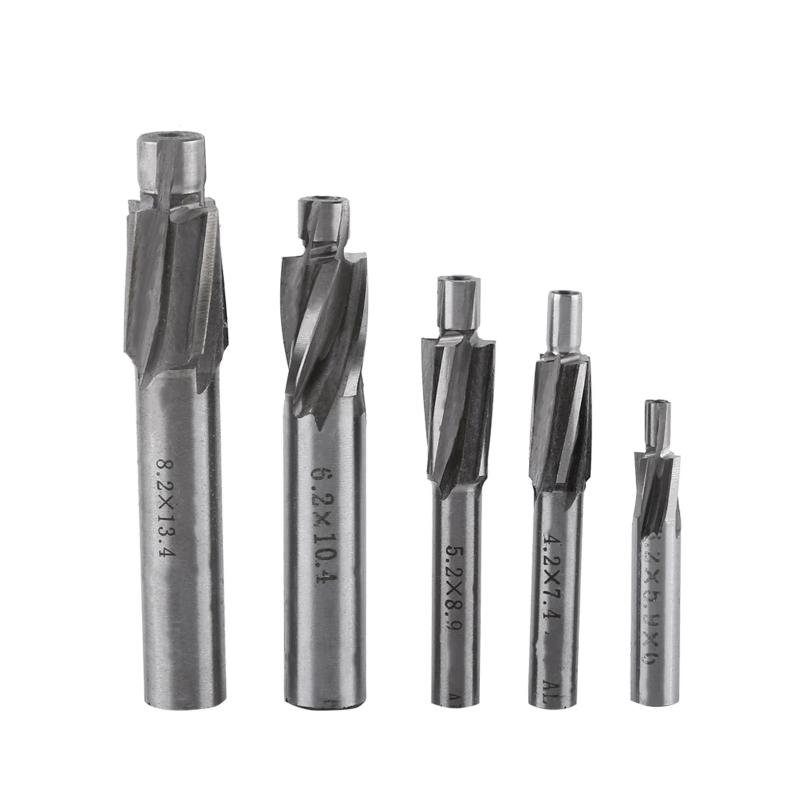 Countersink End Mill Cutter Slot Drill Bits Tool M3 M8 4 Flutes HSS-AL Countersink Milling Cutter