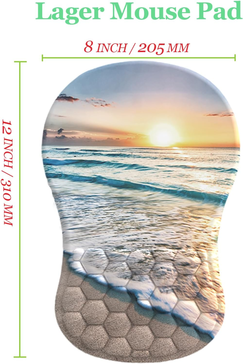 Emanya Ergonomic Large Mouse Pad Wrist Support with Massage Bump Dot Design f... - Picture 5 of 9