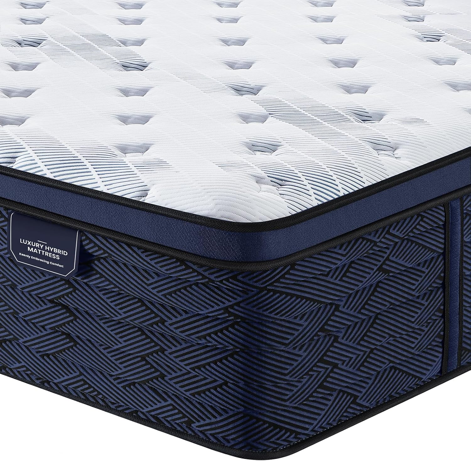14 Inch Twin XL Mattress, Luxury Euro Top Hybrid with Latex-Enhanced & Gel Foam for Contouring Support — 5-Zone Heavy Duty Springs— Hotel-Level Firm Sleep, Adjustable Base Friendly, 39X80