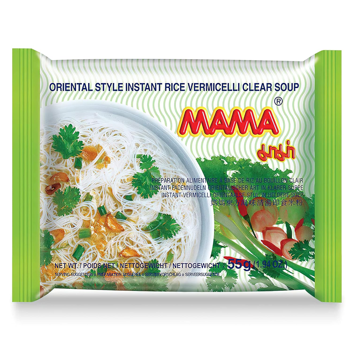 Noodles Vermicelli Clear Soup Instant Rice Noodles W/Delicious Thai Flavors, Hot & Spicy Noodles, No Trans Fat W/Fewer Calories than Deep Fried Noodles 30 Pack