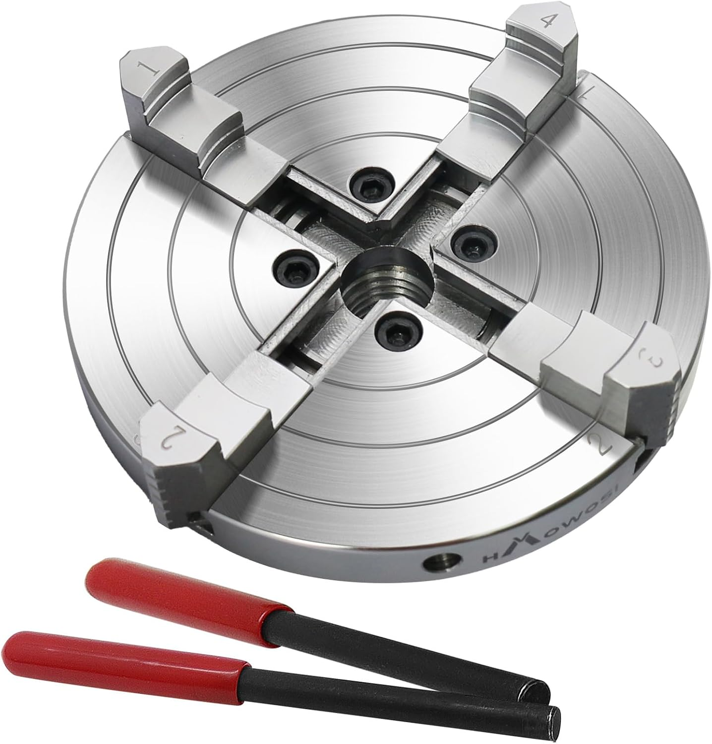 Wood Lathe Chuck 6 Inch 4 Jaws Self-Centering Lathe Chucks Thread 1 X 8TPI Lathe Chuck,4 Jaw Chuck for Wood Lathe