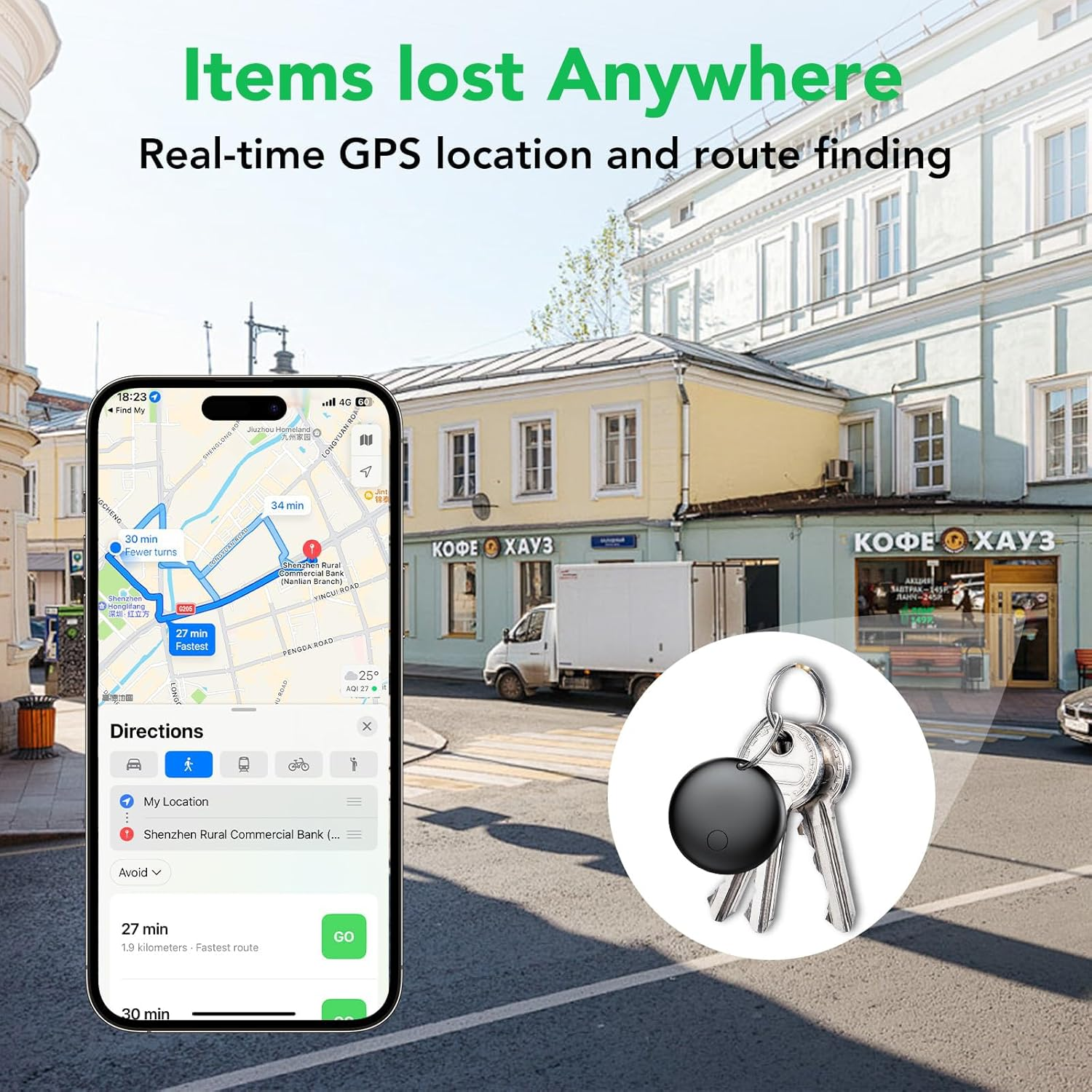 iXTRA Air Tag Tracker Bluetooth Tracker, Smart Tag Item Finders Works with Ap... - Picture 4 of 14