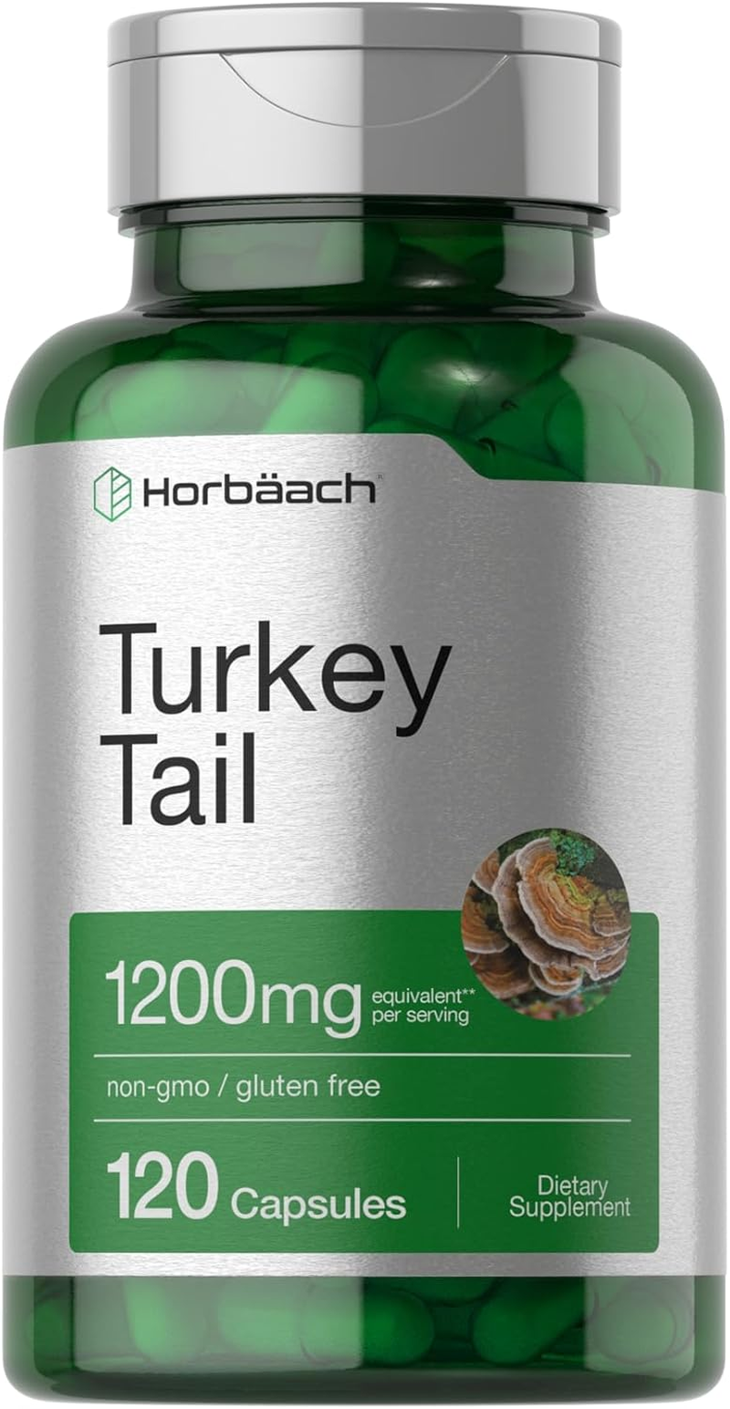 Turkey Tail Mushroom 1200mg | 120 Capsules | Non-GMO, Gluten-Free Extract