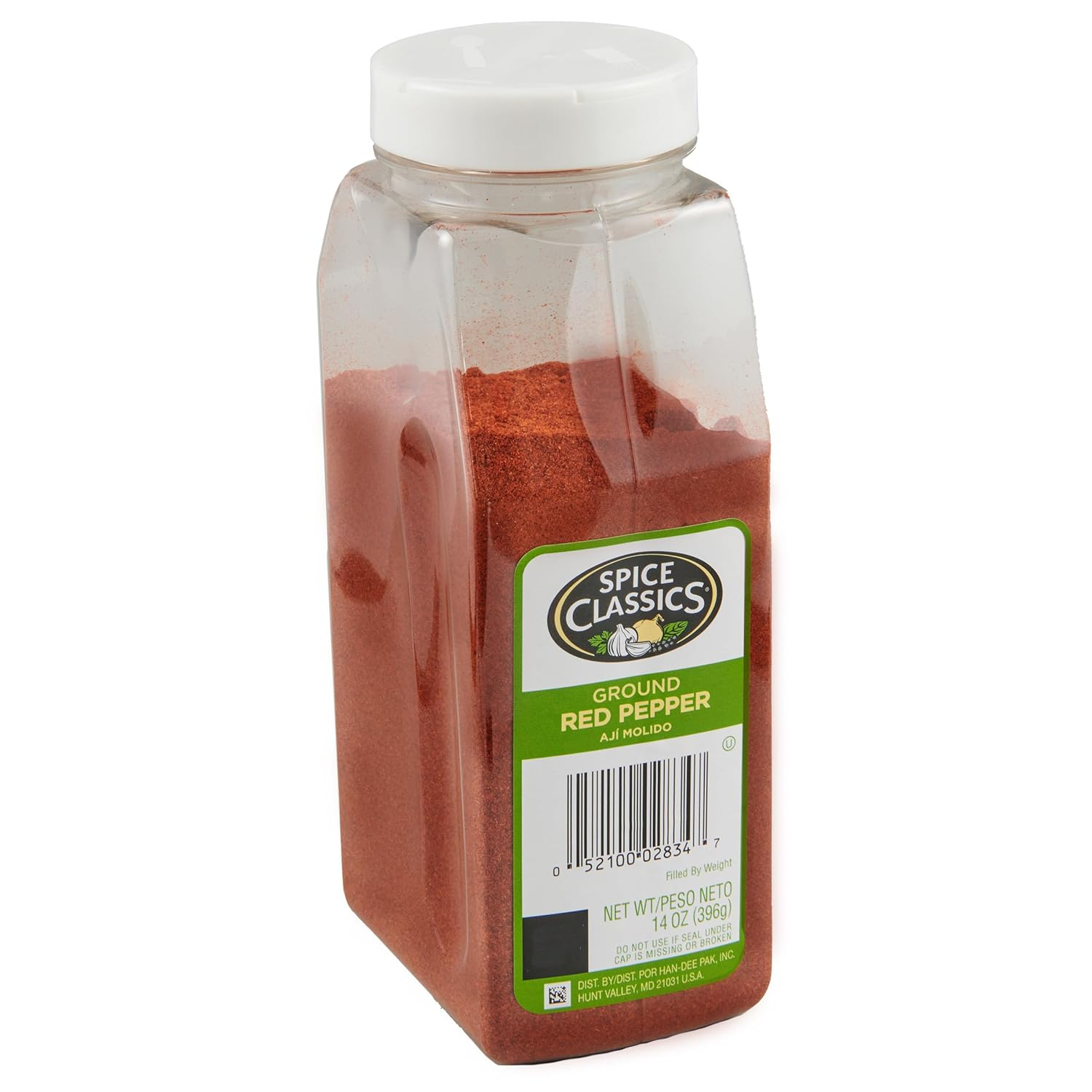 Ground Red Pepper, 14 Oz - One 14 Ounce Container of Red Pepper Seasoning, Made from Dried Ground Red Chili Peppers for a Zesty Flavor