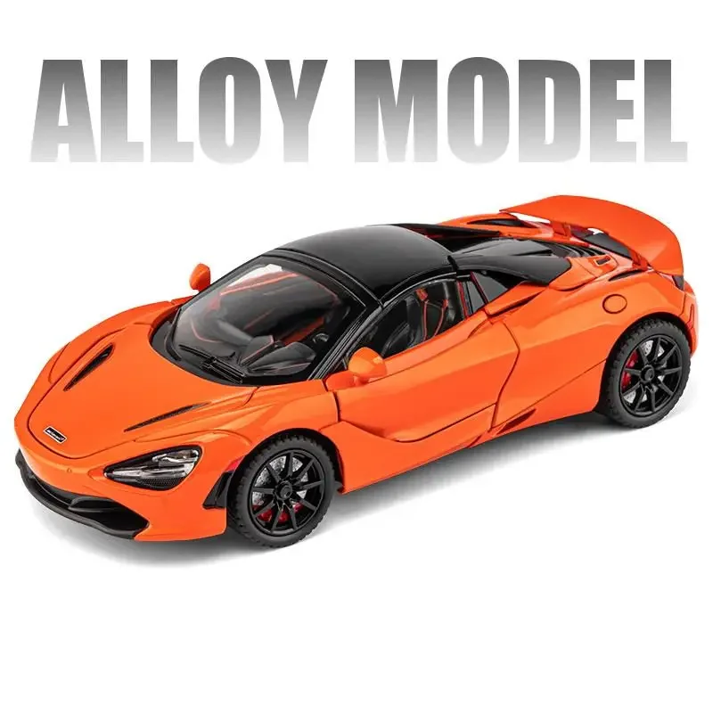 1:24 McLaren 720S Diecast Racing Car Model Sound Light Kids Toy Gift