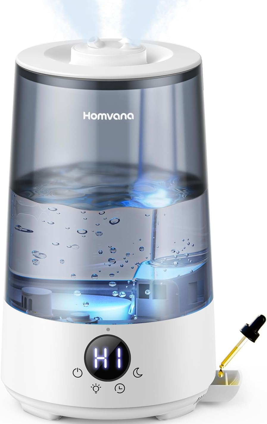 3.6L Cool Mist Humidifier - Top-Fill, Quiet, Baby-Friendly, Oil Diffuser with 7 Color Light, for Large Rooms