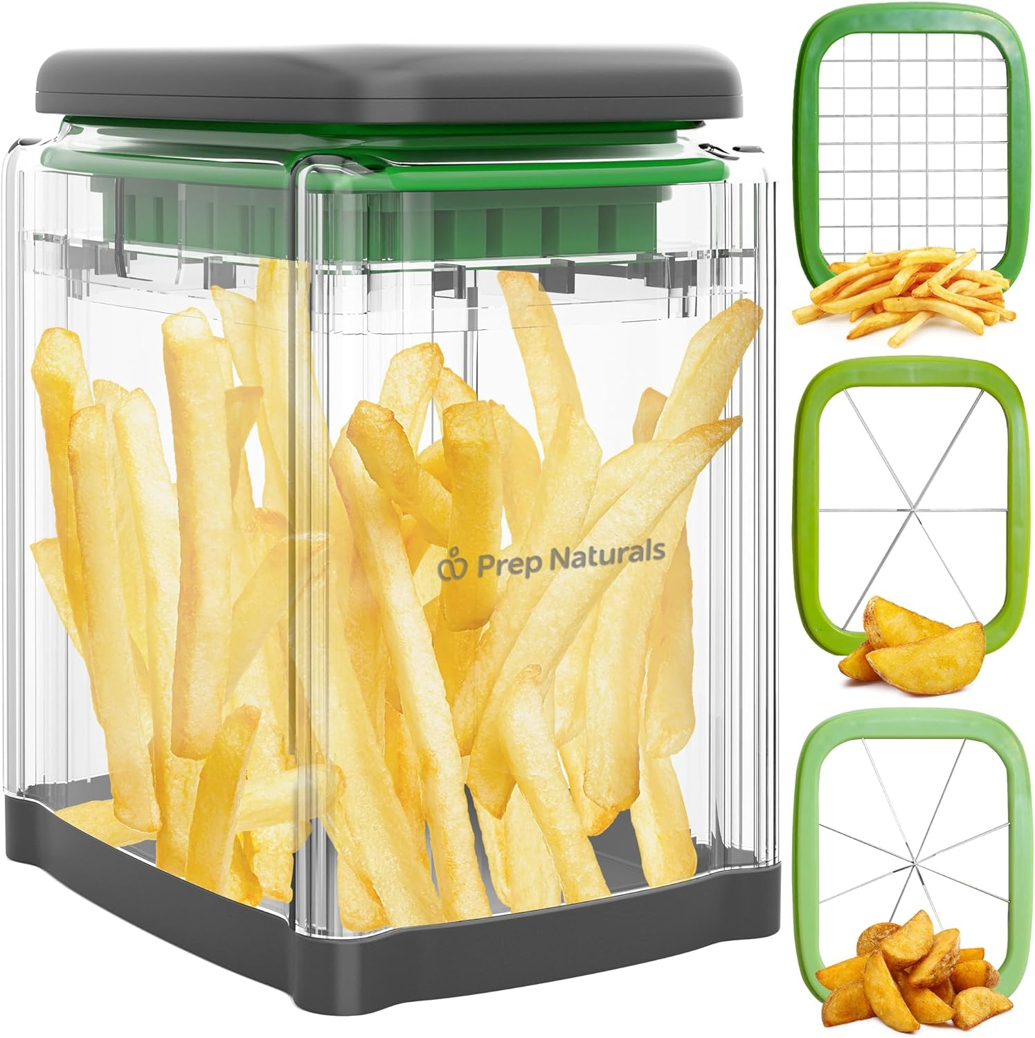 3-In-1 French Fry Cutter - Potato Cutter for Fries - Potato French Fry Cutter - French Fries Cutter - Vegetable Cutter - Food Chopper Manual Hand - Veggie Cutter - Vegetable Chopper