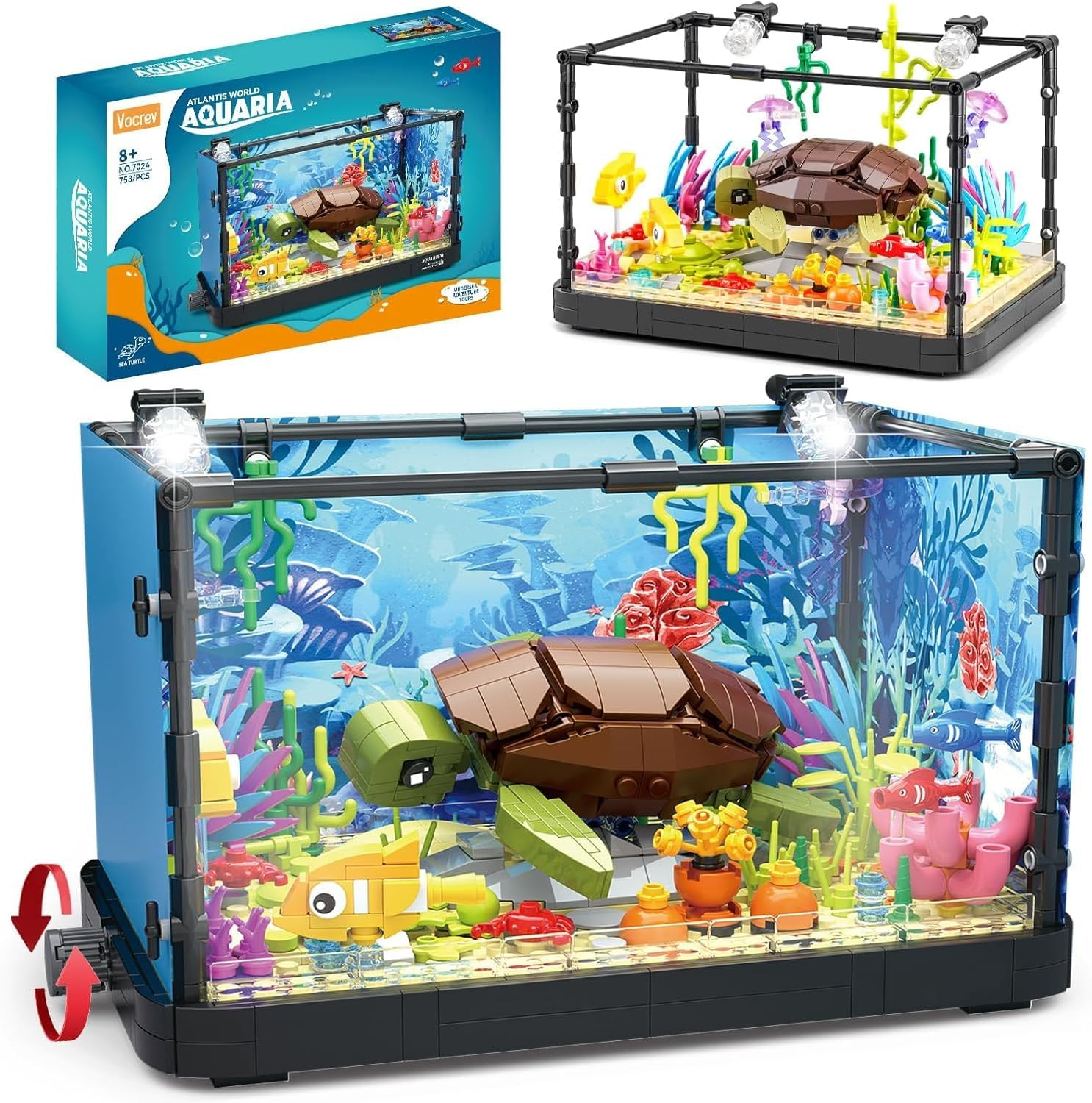 Creator Shark Fish Tank Building Kids Toys Set with Light, Shark Building Con... - Picture 9 of 14