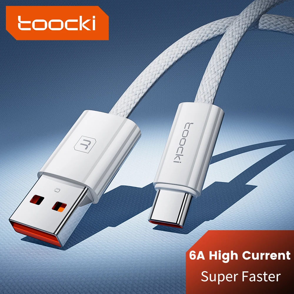 6A USB C Cable for Huawei P60 P50 Mate40 Honor Xiaomi Samsung Realme POCO X3 100W Fast Charging Type C Cable Data Wire