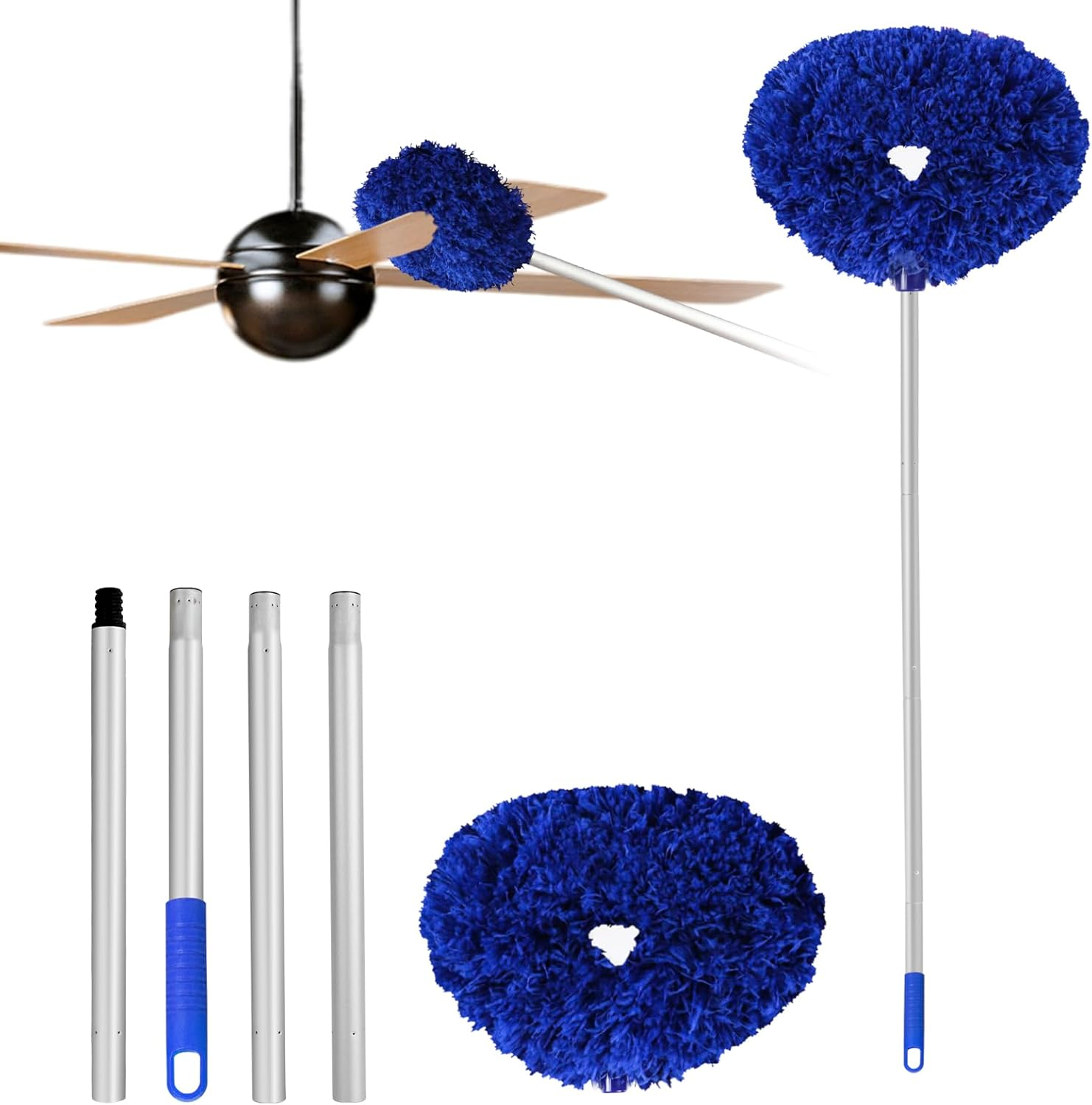 Ceiling Fan Cleaner Duster Reusable Microfiber Ceiling Fan Blade Cleaner Remo... - Picture 19 of 25