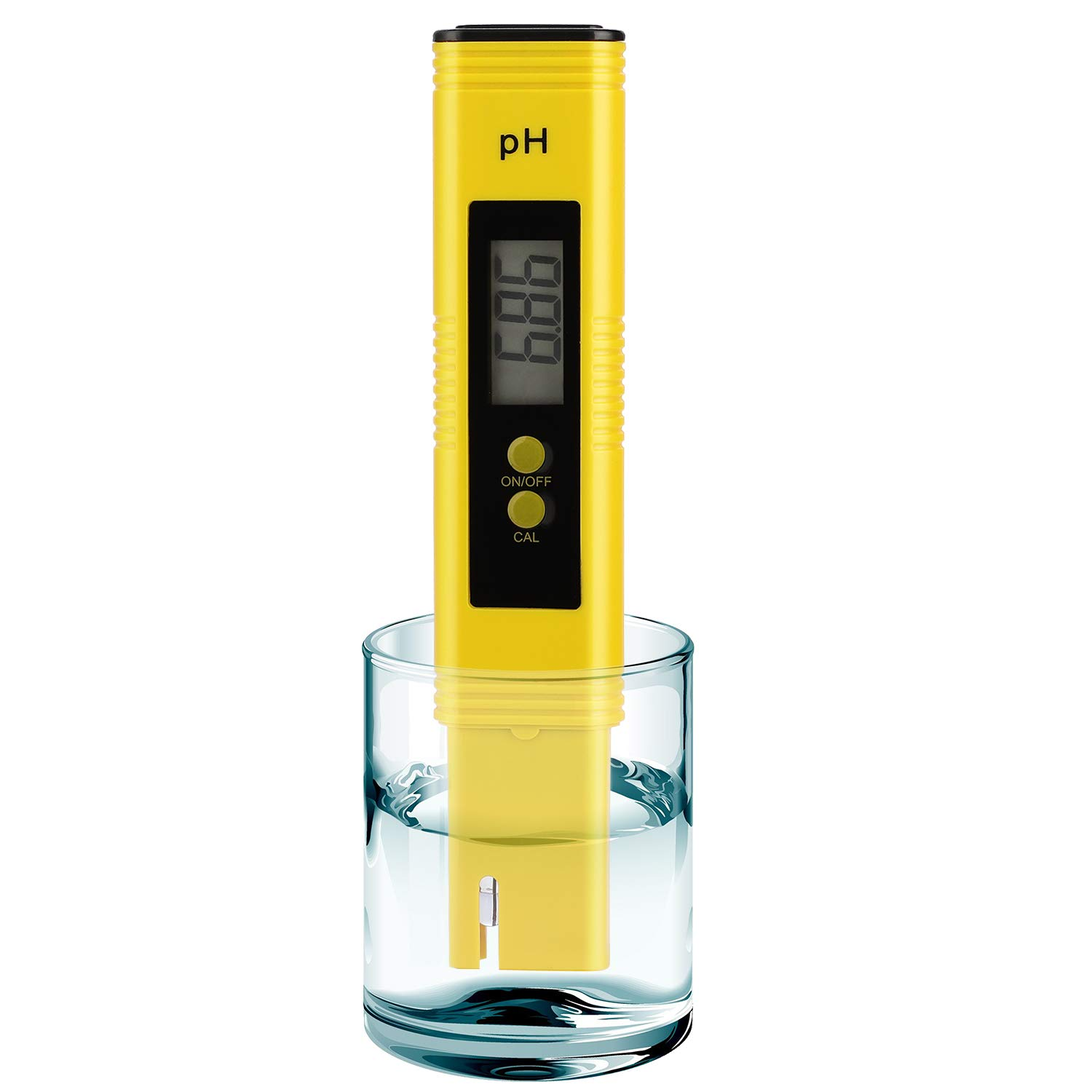 Digital Ph Meter Pen for Water, Pre-Calibrated, High Accuracy ±0.01, 0–14 Ph Range, Pocket Size for Drinking Water, Pool, Aquarium & Hydroponics (Yellow)