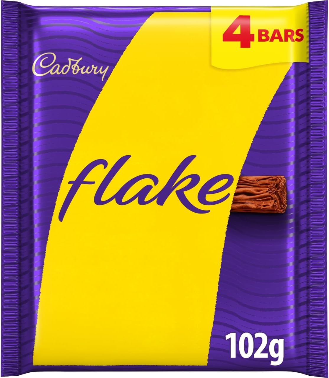 Cadbury Flake Chocolate Bar, 4 x 25.5 g (Pack of 1)
