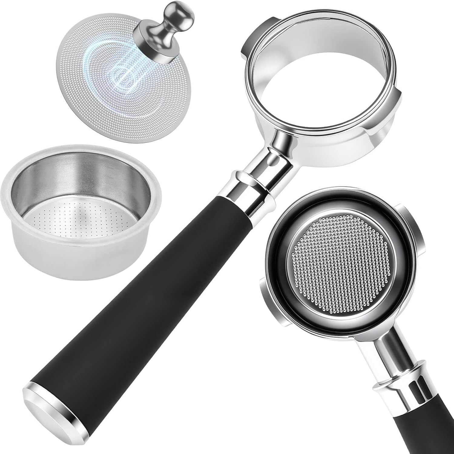 58mm Bottomless Portafilter for Breville Dual Boiler & Oracle - 2 Puck Screens Included