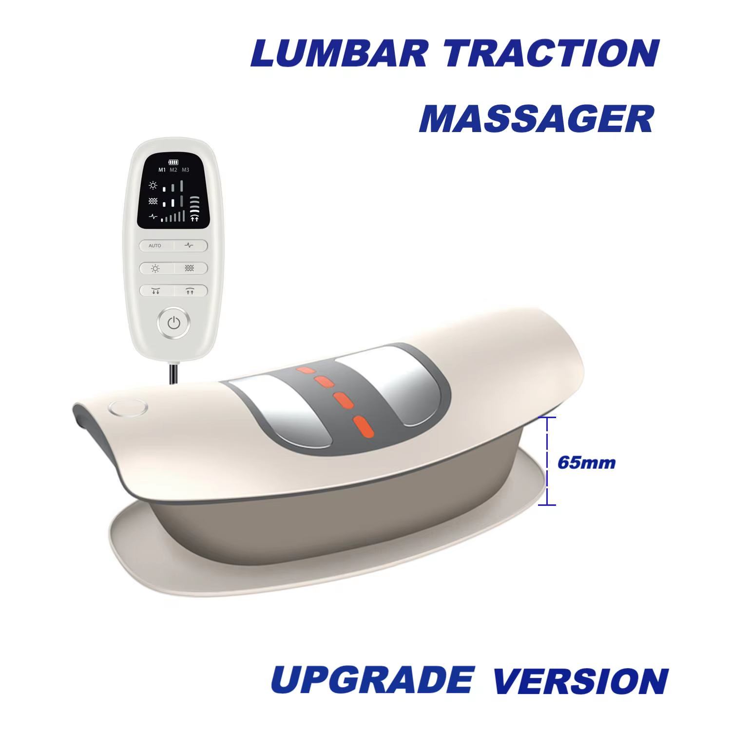 4 in 1 Lumbar Traction Device with Dynamic Airbag Traction Back Stretcher Adjustable Waist Back Massager for Muscle Relax