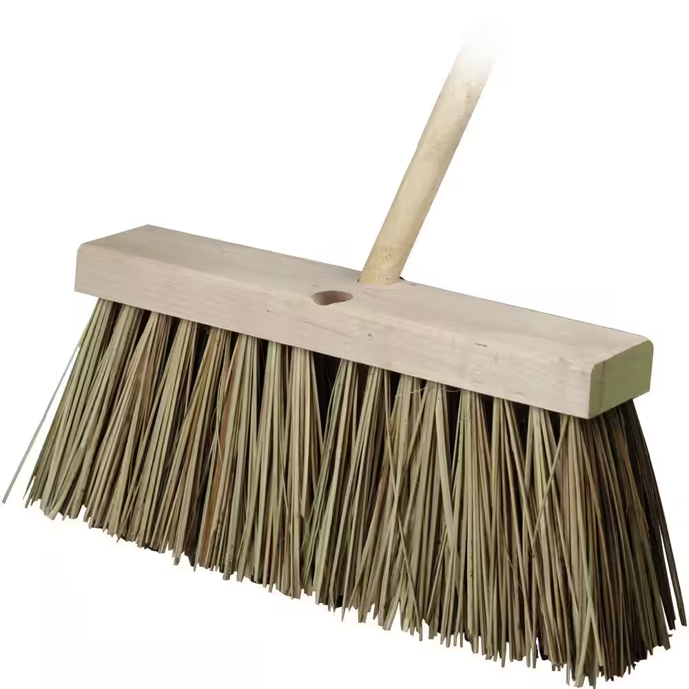 16 In. Street Push Broom with Palmyra Bristles